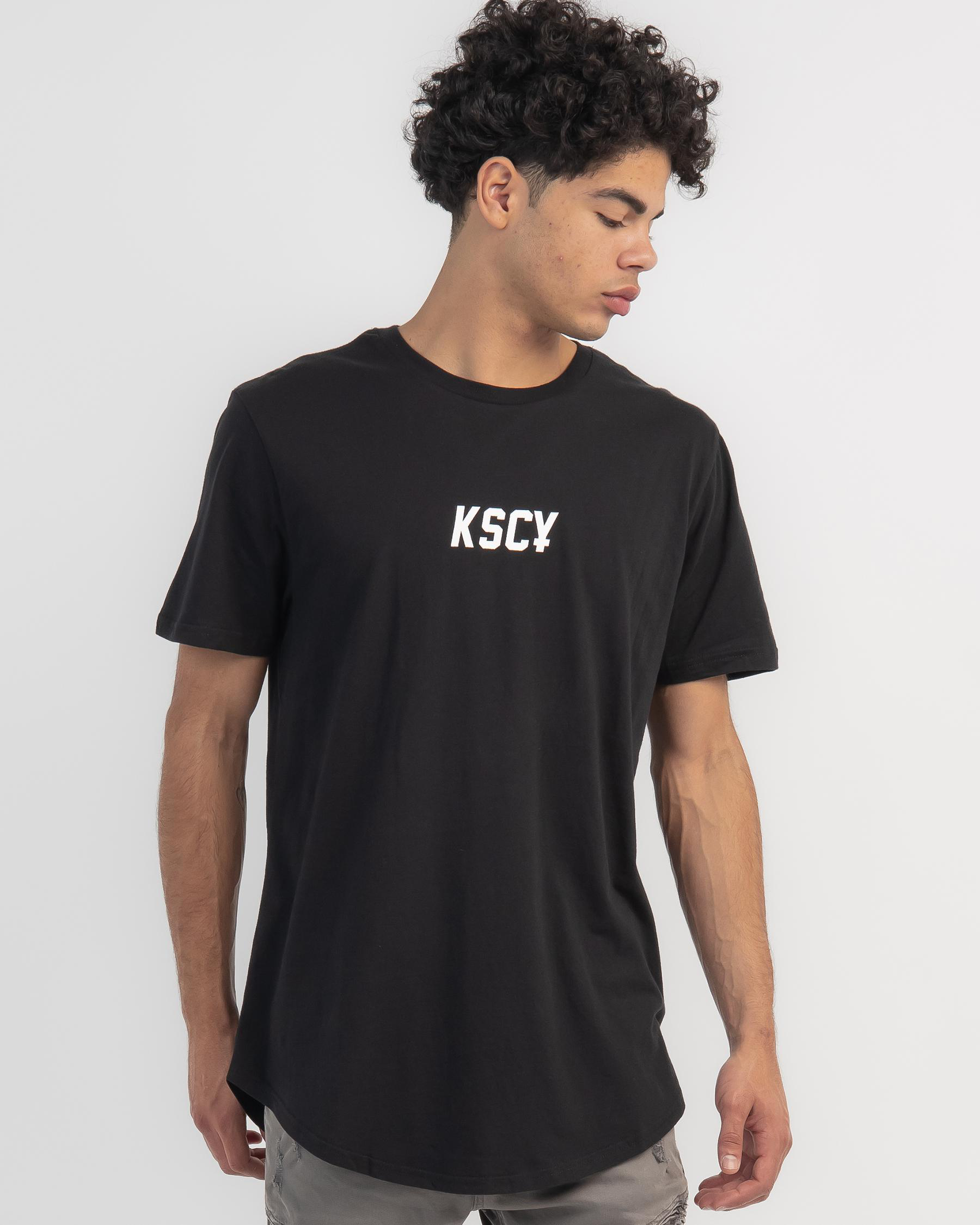 Shop Kiss Chacey Beating Dual Curved T-Shirt In Jet Black - Fast ...