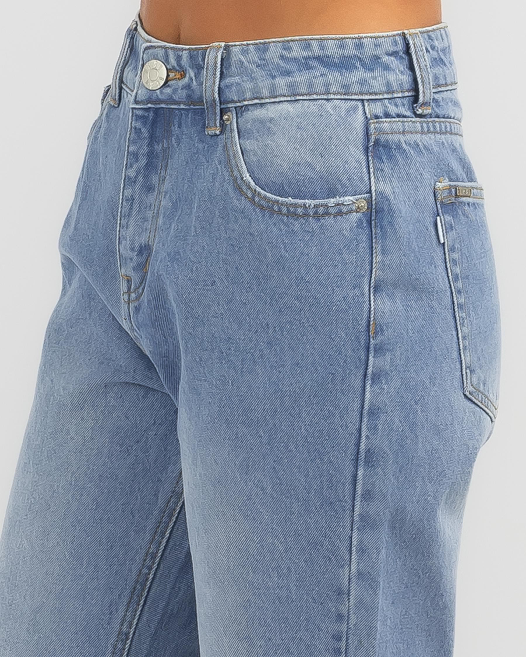 DESU Ashton Flare Jeans In Light Blue - Fast Shipping & Easy Returns ...