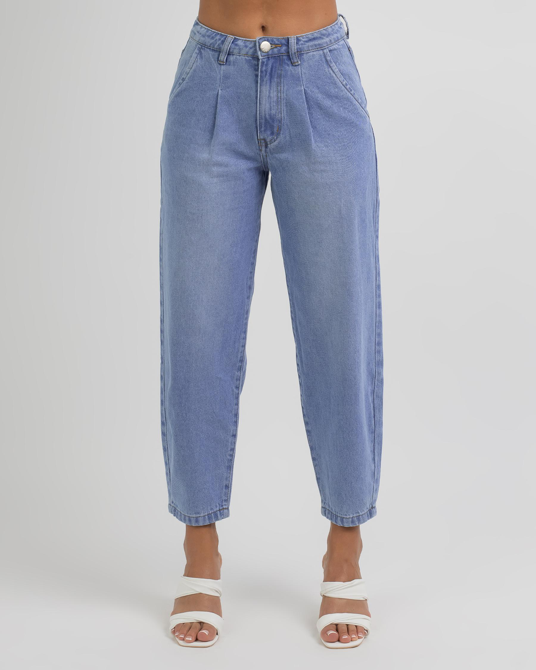 Shop Ava And Ever Balloon Jeans In Light Mid - Fast Shipping & Easy ...