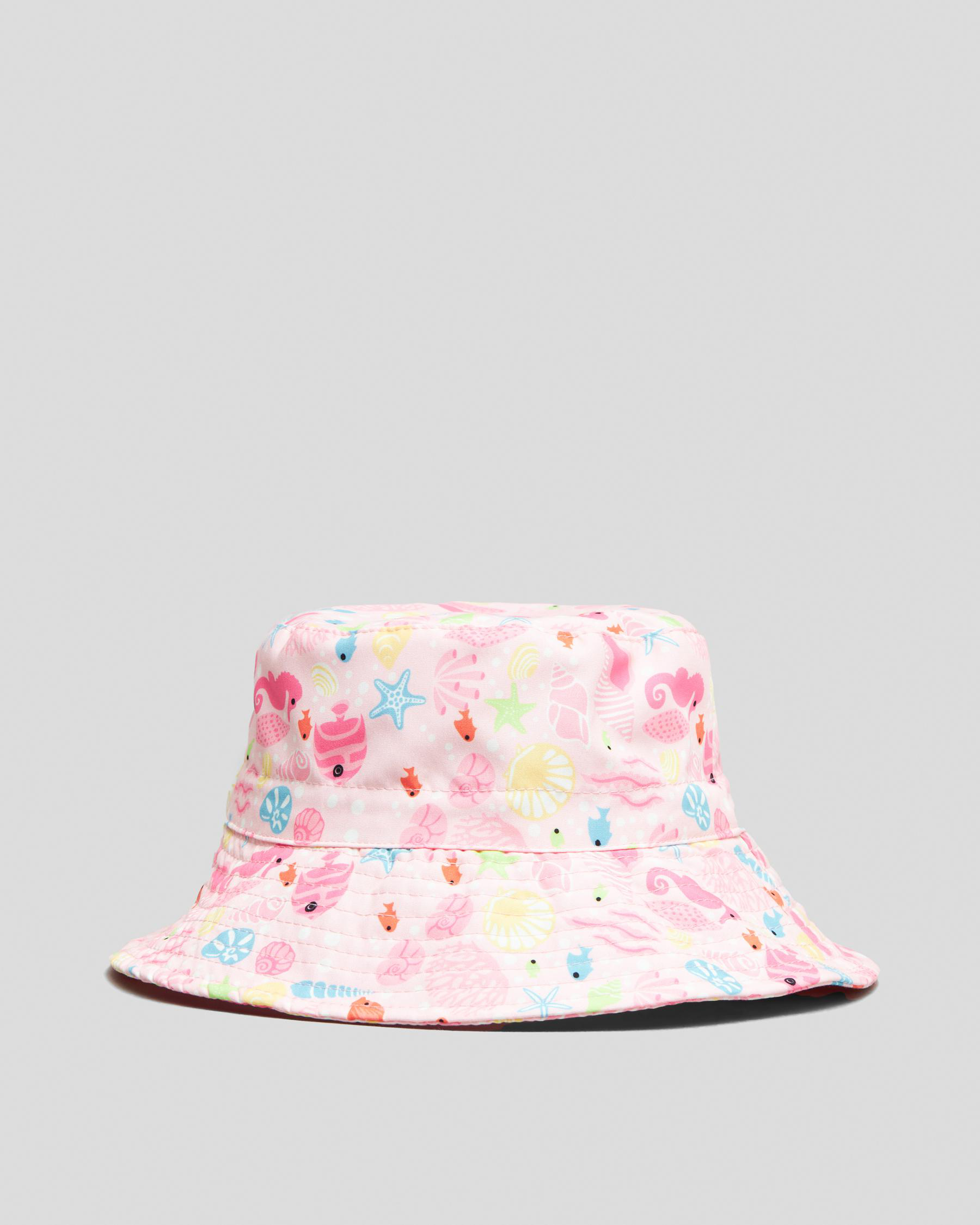 Shop Get It Now Toddlers' Sea Life Bucket Hat In Pink - Fast Shipping ...