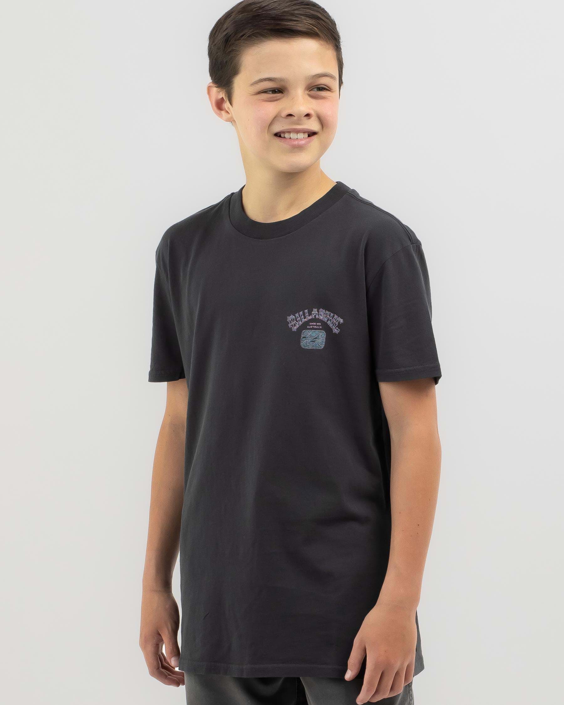 Billabong Boys' Heritage Arch SS T-Shirt In Black - Fast Shipping ...