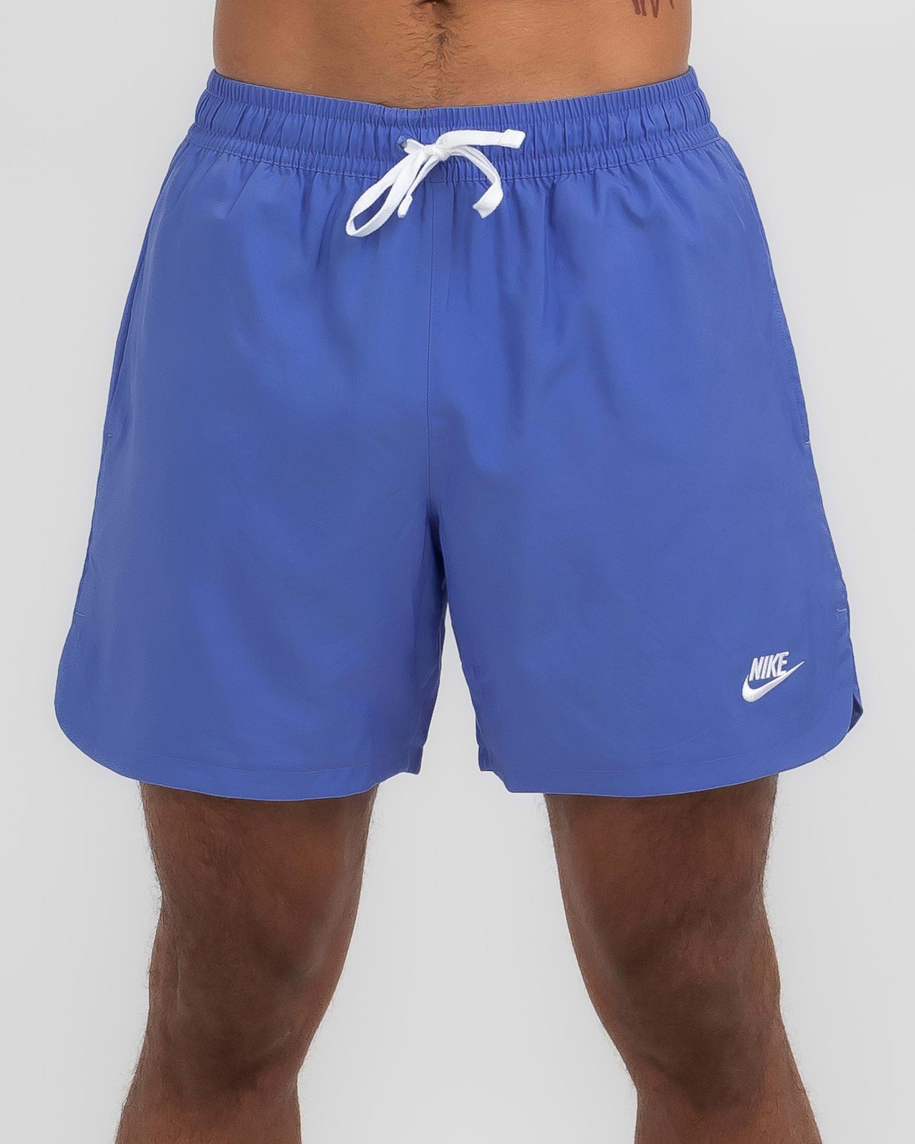 Shop Nike Sportwear Woven Flow Shorts In Polar/white - Fast Shipping ...