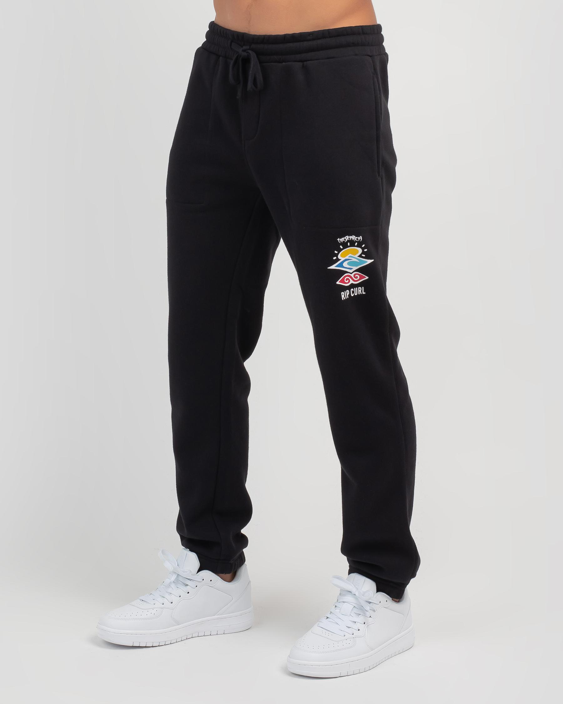 Rip Curl Search Icon Track Pants In Black - Fast Shipping & Easy ...
