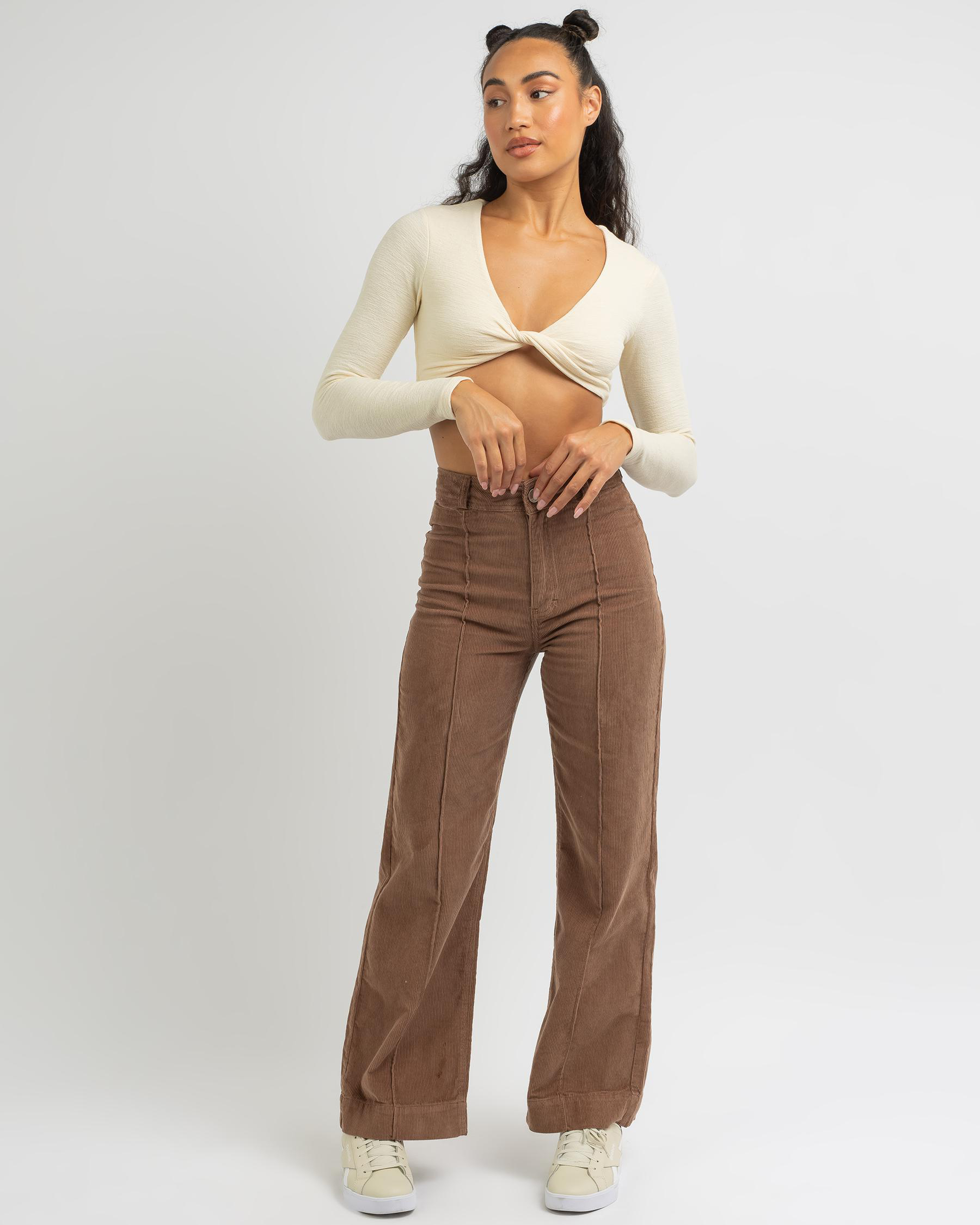 Shop Ava And Ever New Jersey Pants In Milk Chocolate - Fast Shipping ...