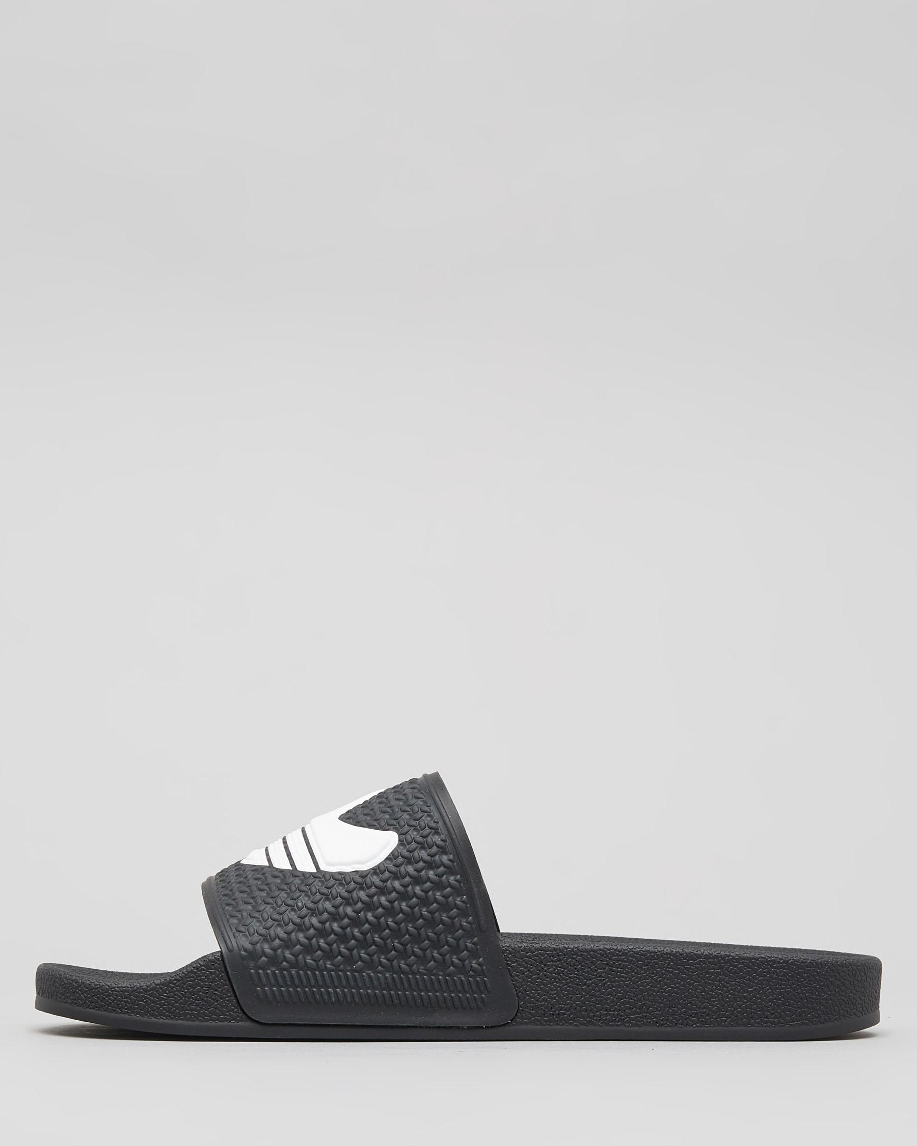 Shop adidas Shmoofoil Slides In Core Black/ftwr White/white - Fast ...