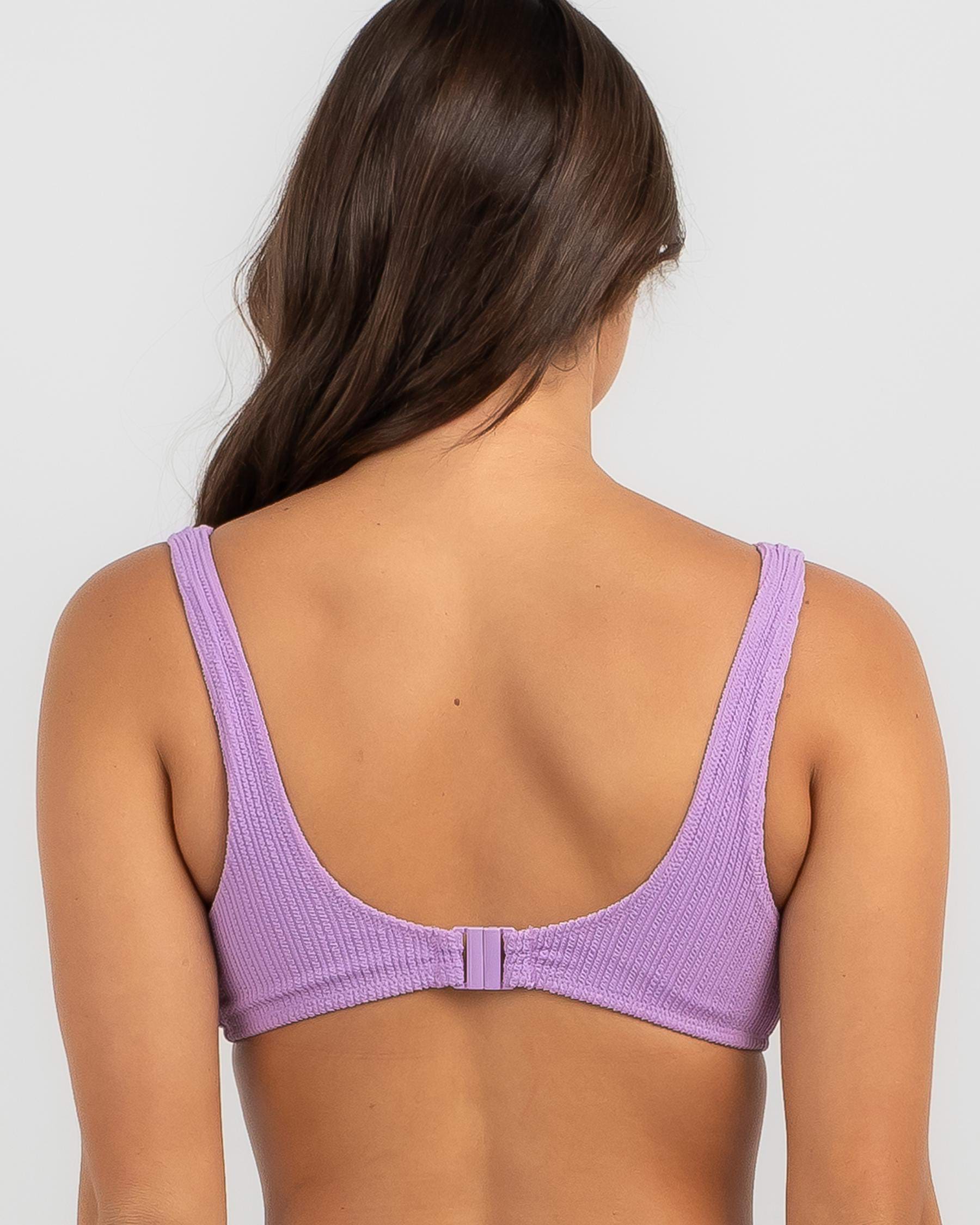 Roxy Aruba Bralette Bikini Top In Crocus Petal - FREE* Shipping