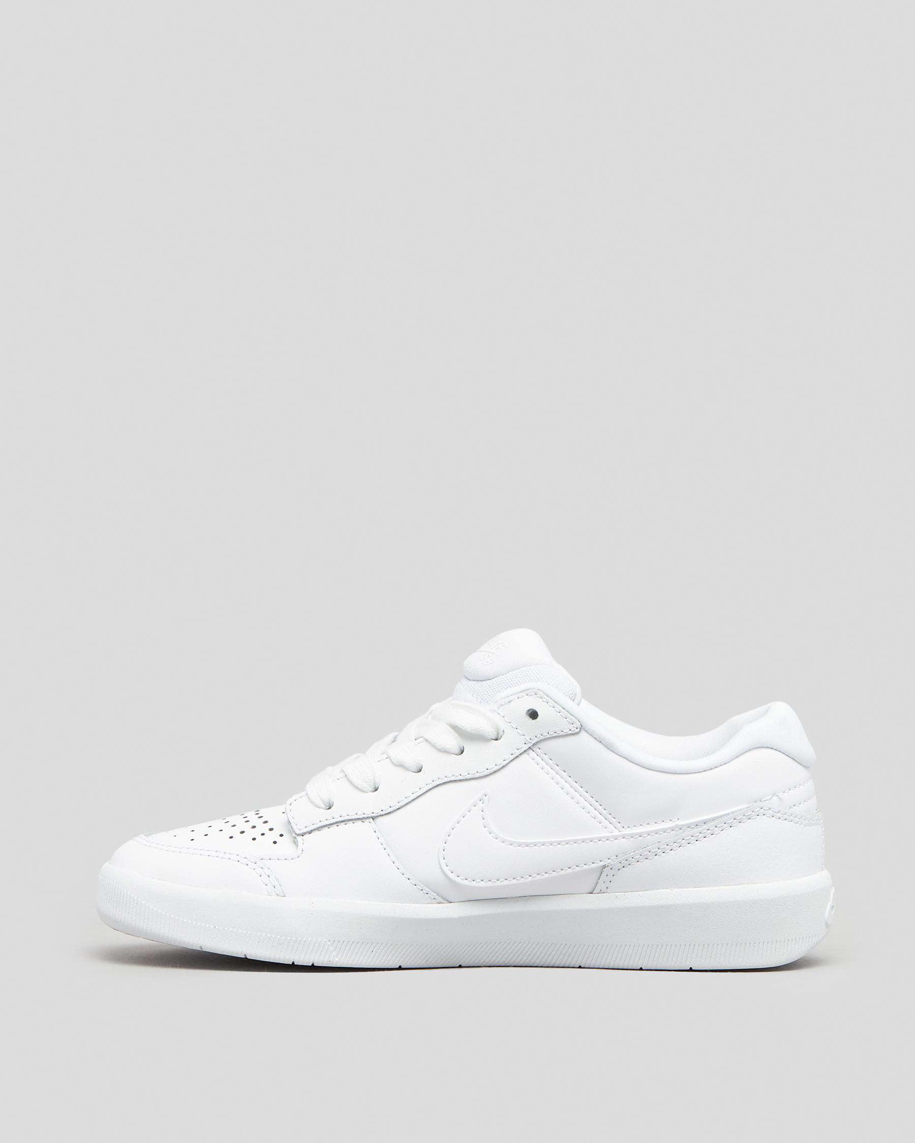 Shop Nike Boys' Force 58 Premium Shoes In White/white-white-white ...