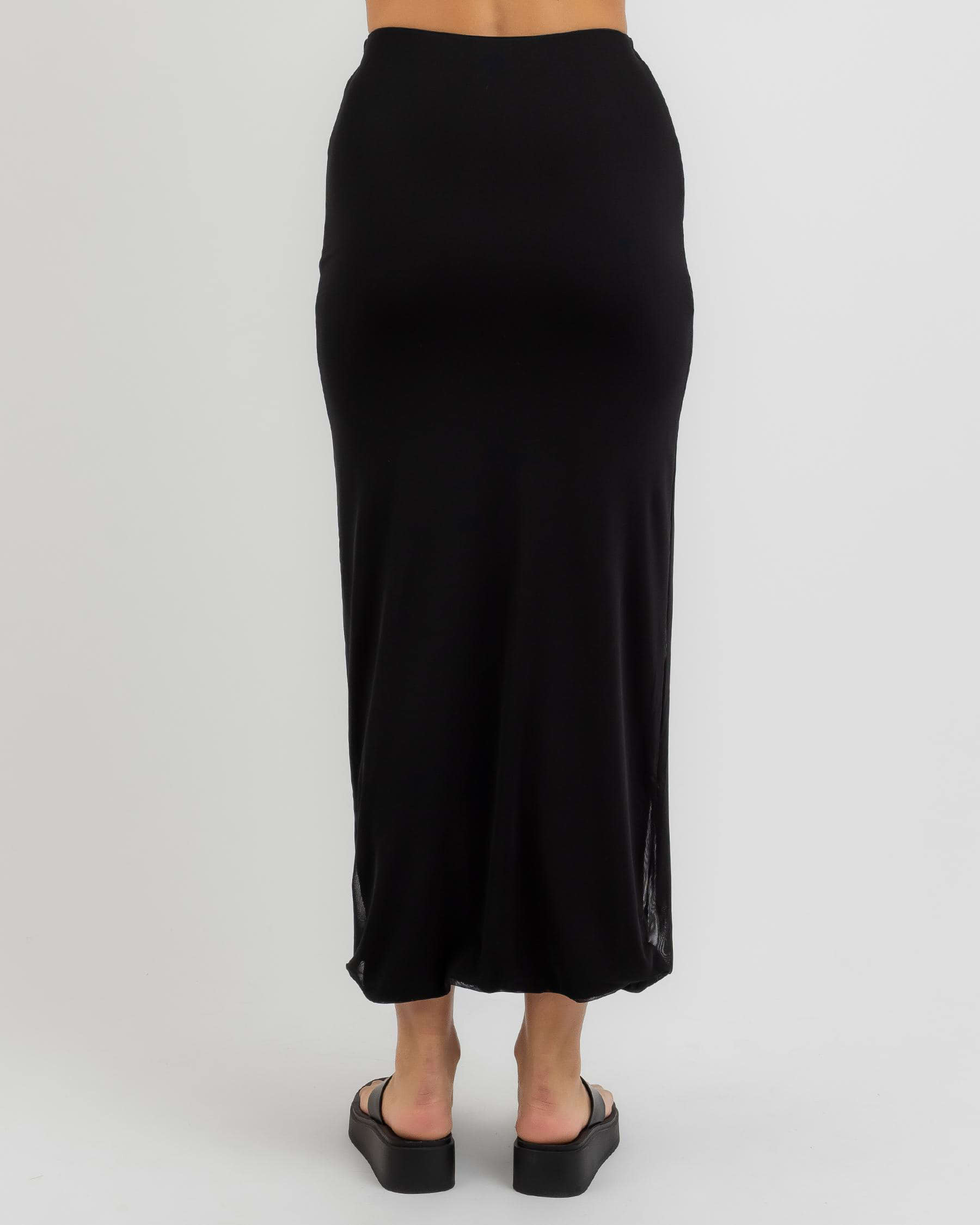 Shop Ava And Ever Axel Maxi Skirt In Black - Fast Shipping & Easy ...