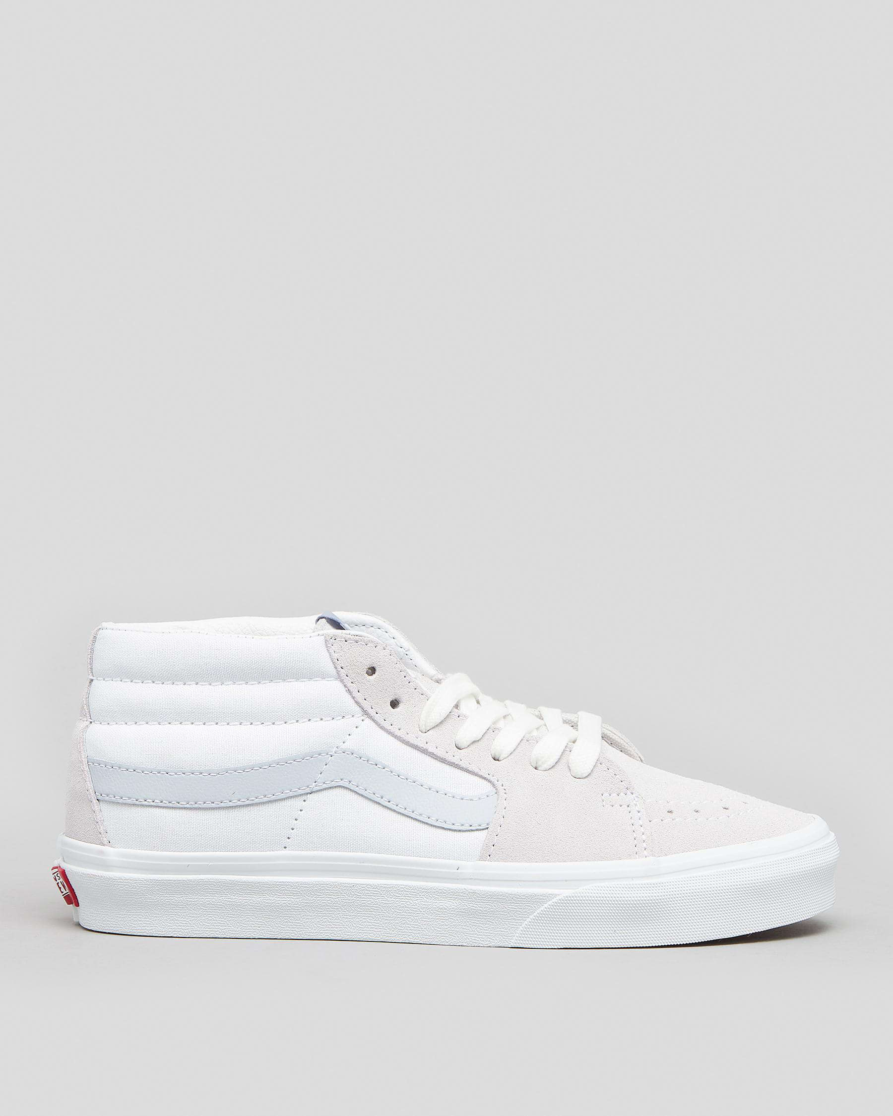 Shop Vans Womens Sk8-Mid Shoes In Clouds Gray Dawn - Fast Shipping ...
