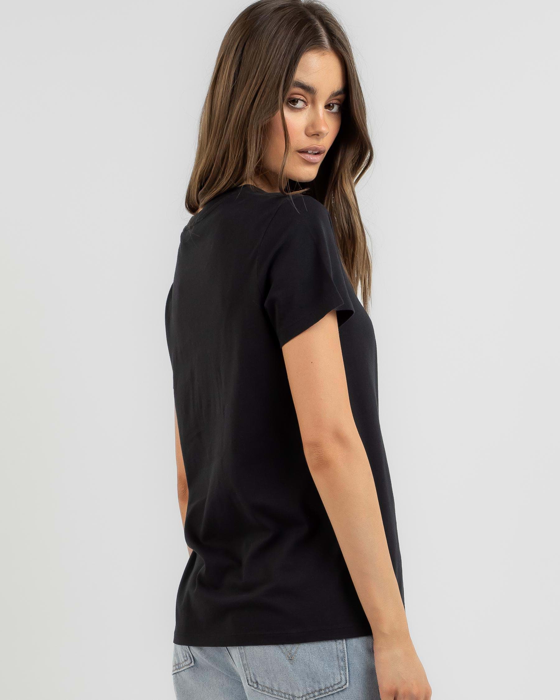 Shop Levi's Perfect T-Shirt In Mineral Black - Fast Shipping & Easy ...