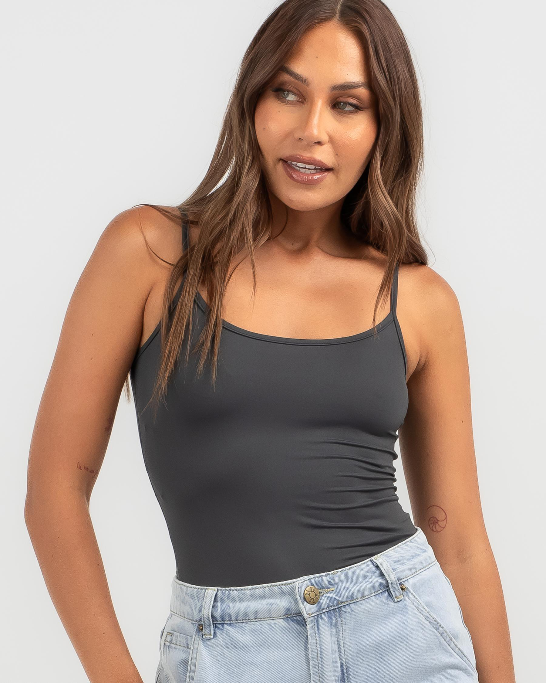 Shop Ava And Ever Basic Cami Top In Charcoal Fast Shipping And Easy Returns City Beach Australia