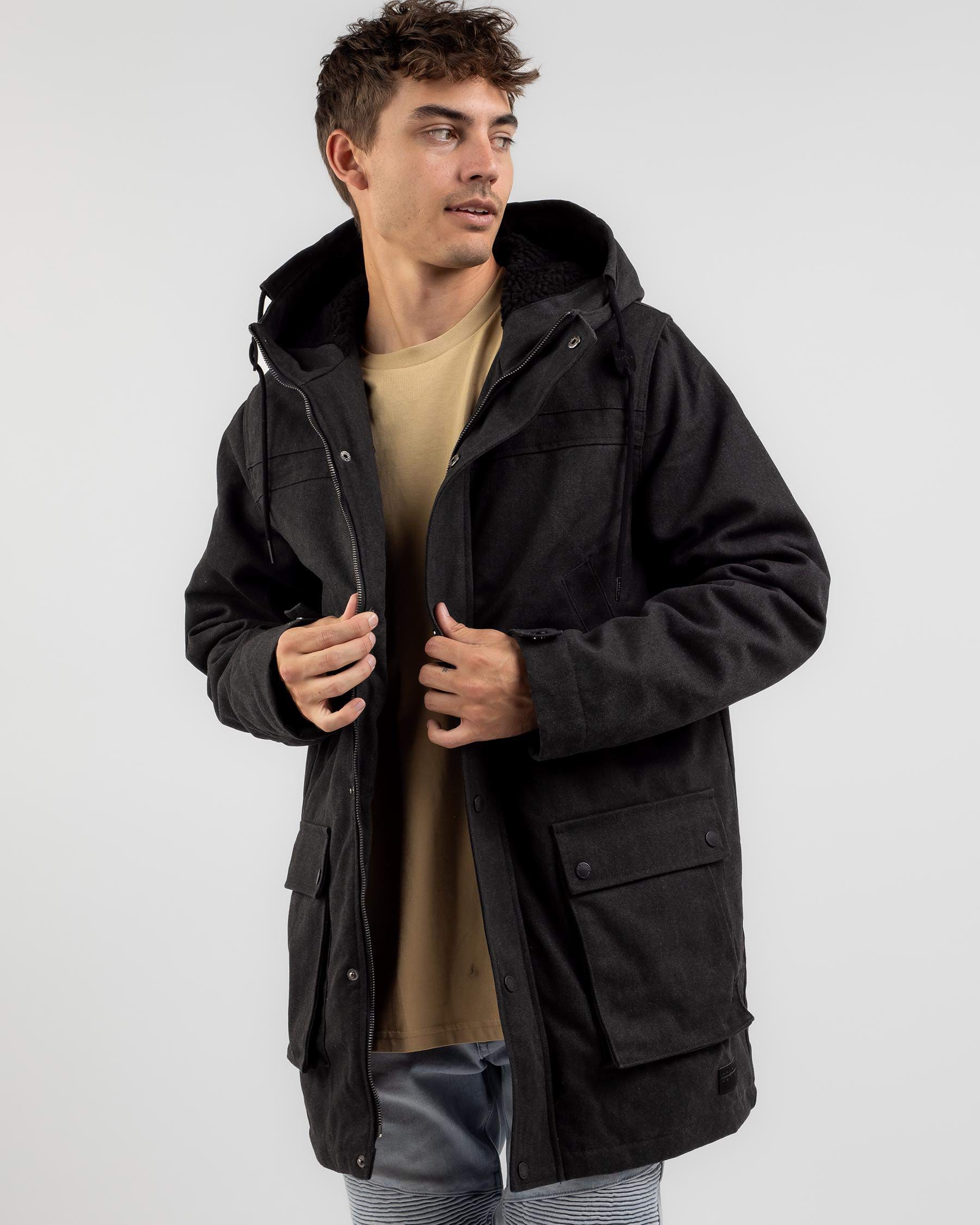 Shop Dexter Blizzard Hooded Jacket In Charcoal - Fast Shipping & Easy ...