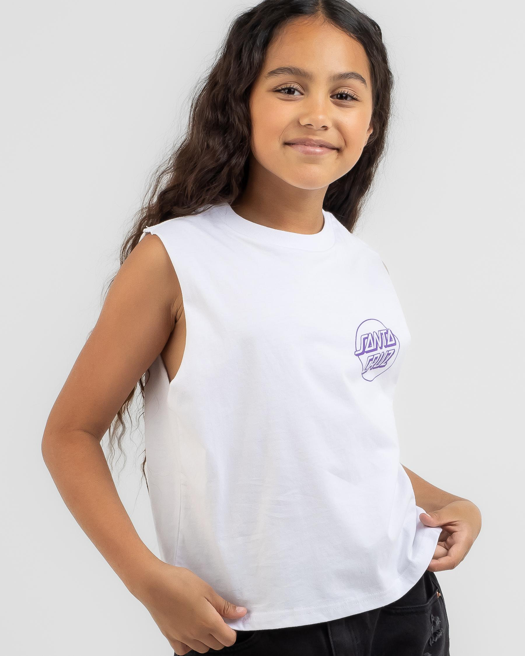 Shop Santa Cruz Girls' Homebreak Tank Top In White - Fast Shipping ...