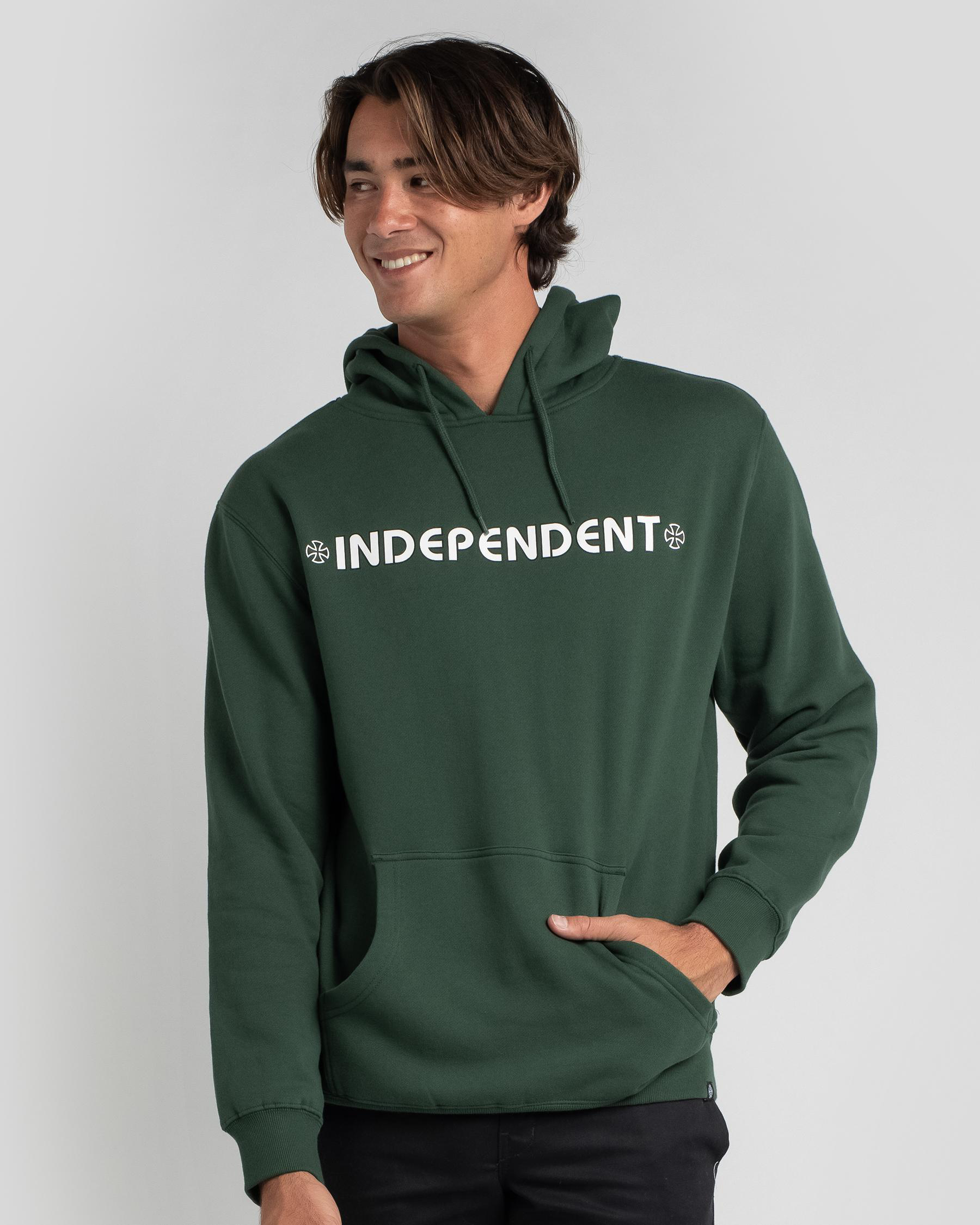 Independent Bar Cross Pop Hoodie In Pine - Fast Shipping & Easy Returns ...