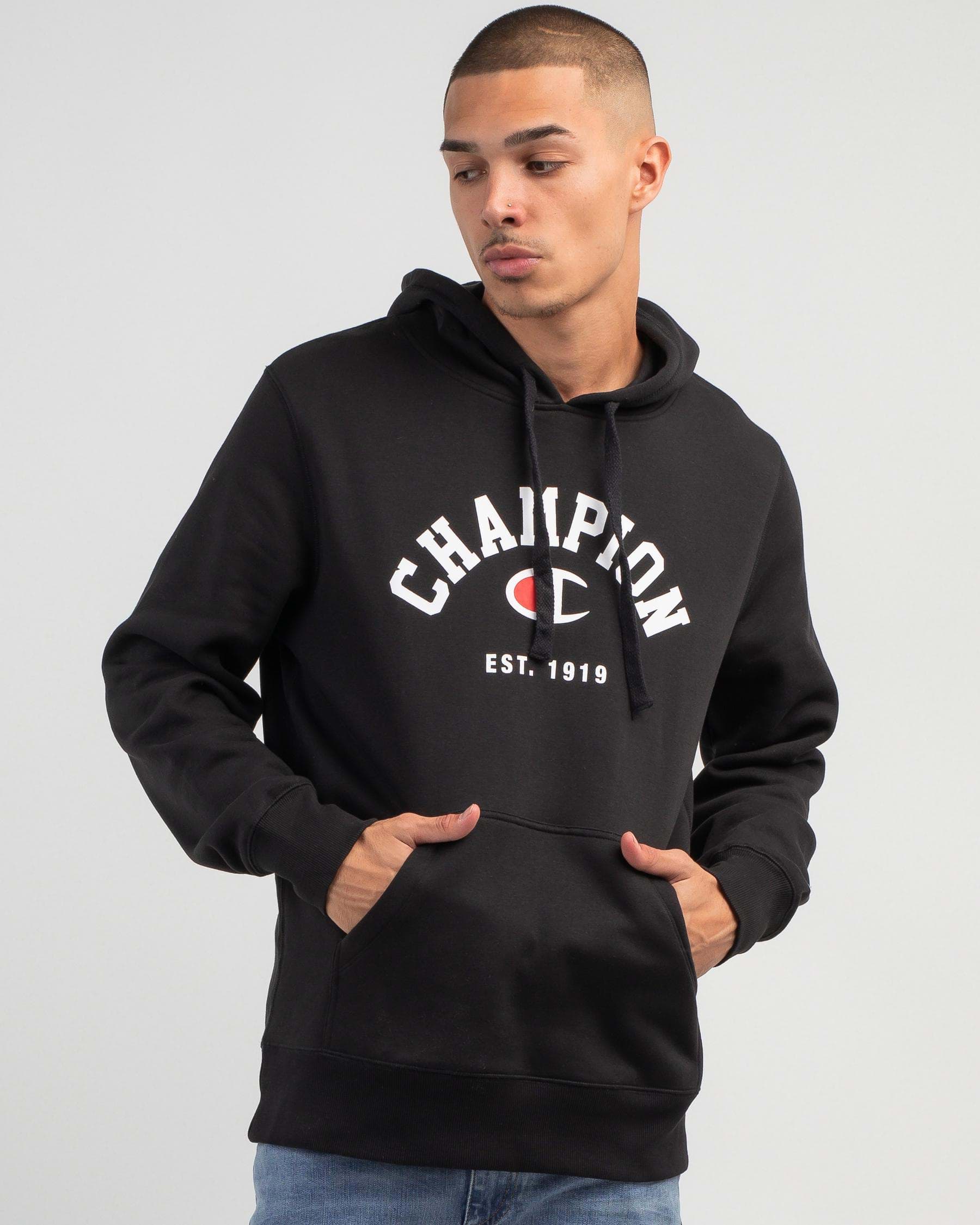 Shop Champion Sporty Hoodie In Black - Fast Shipping & Easy Returns ...