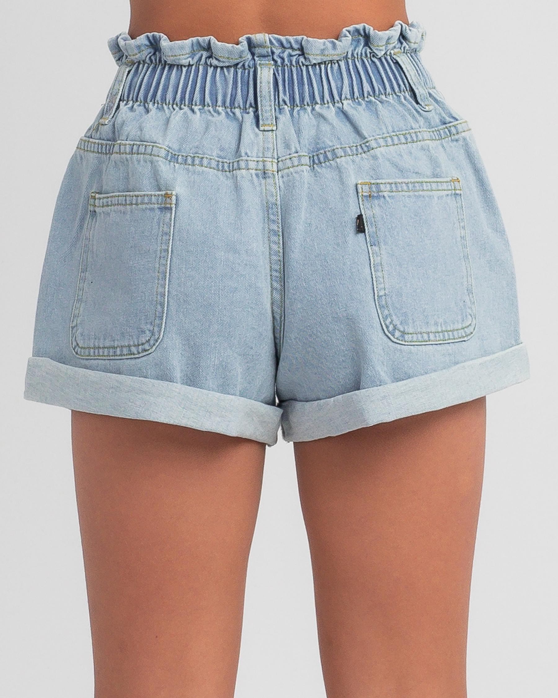 Shop Used Girls' Burleigh Shorts In Mid Blue - Fast Shipping & Easy ...
