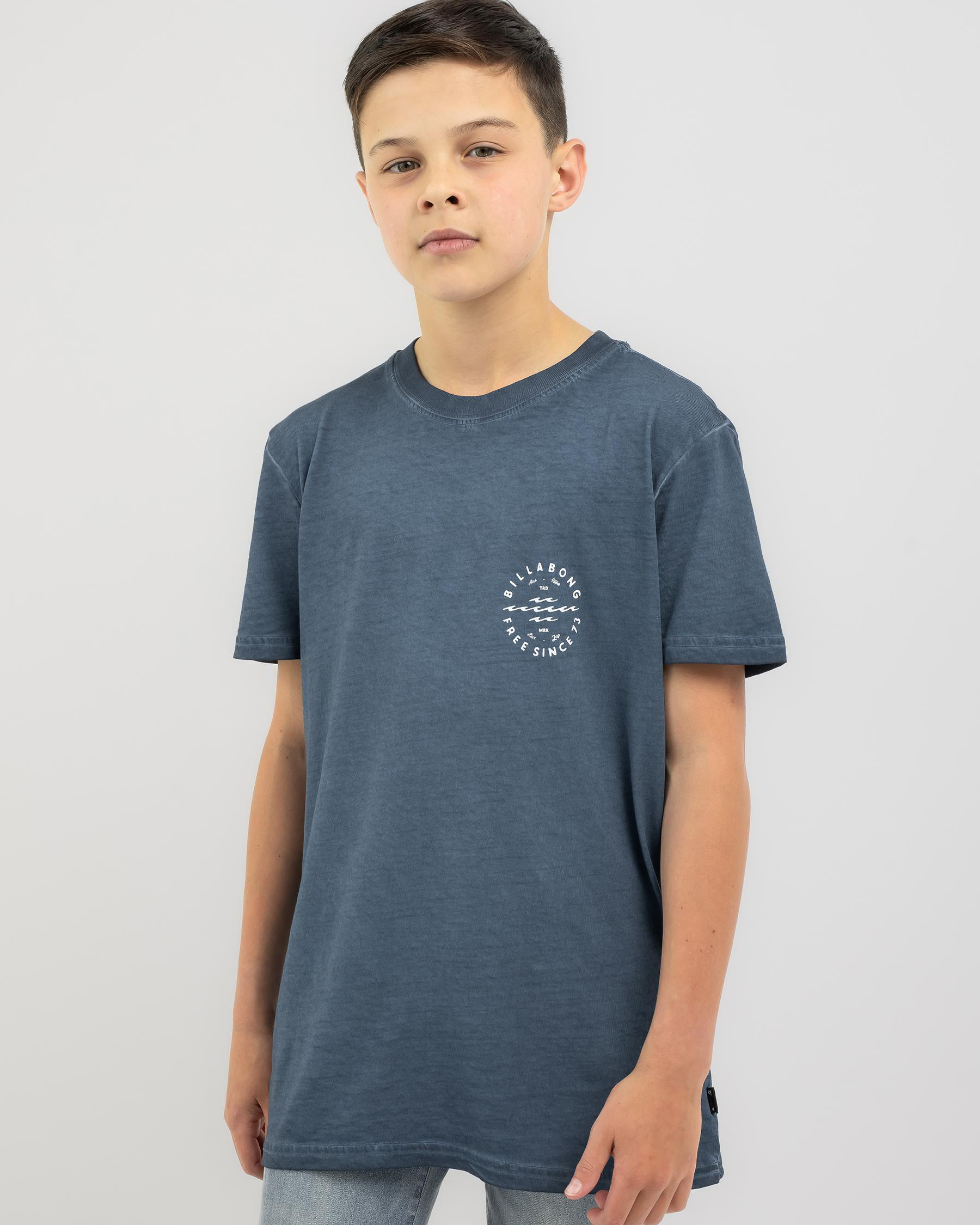 Shop Billabong Boys' Big Wave Daz T-Shirt In North Sea - Fast Shipping ...