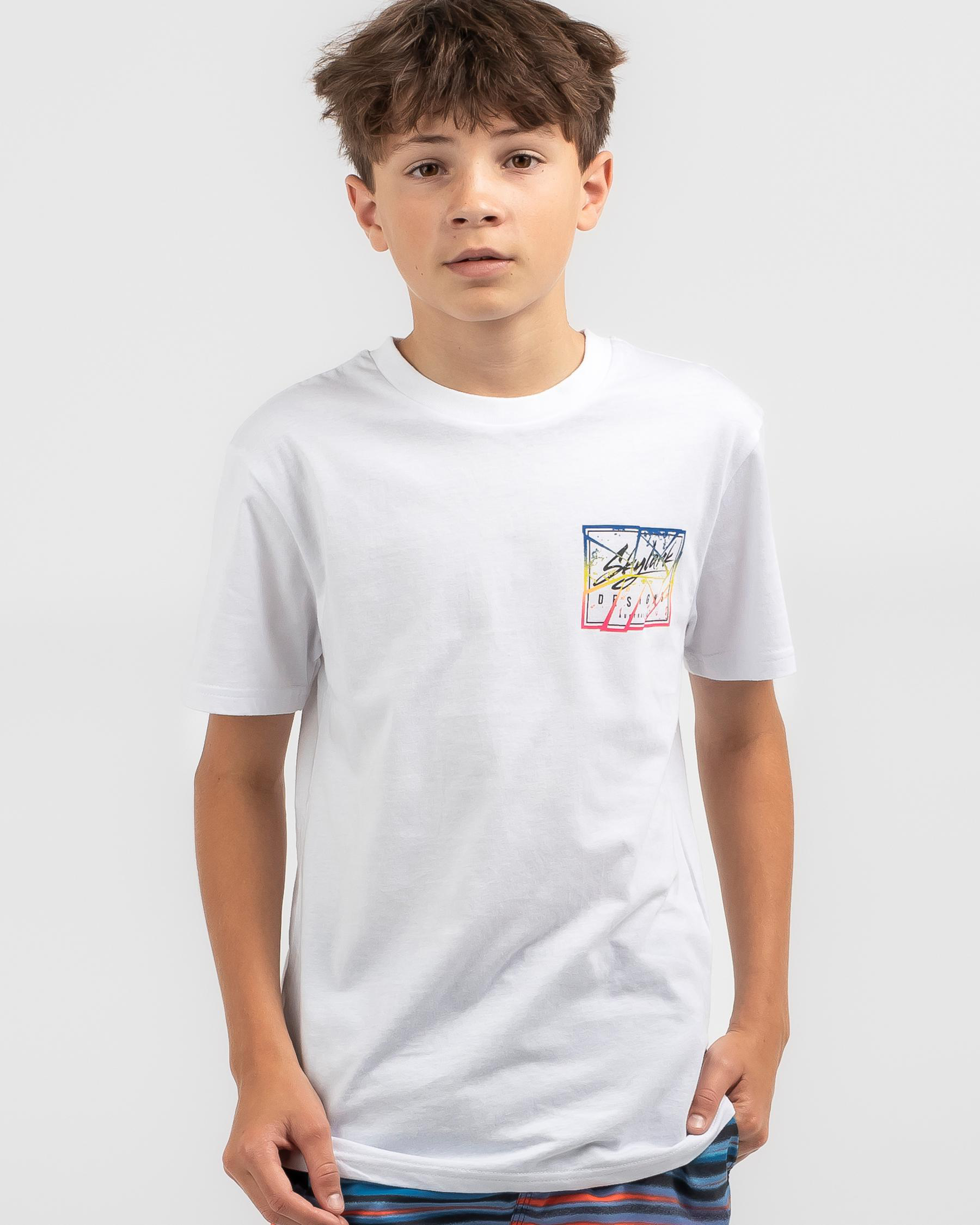 Shop Skylark Boys' Split T-Shirt In White - Fast Shipping & Easy ...