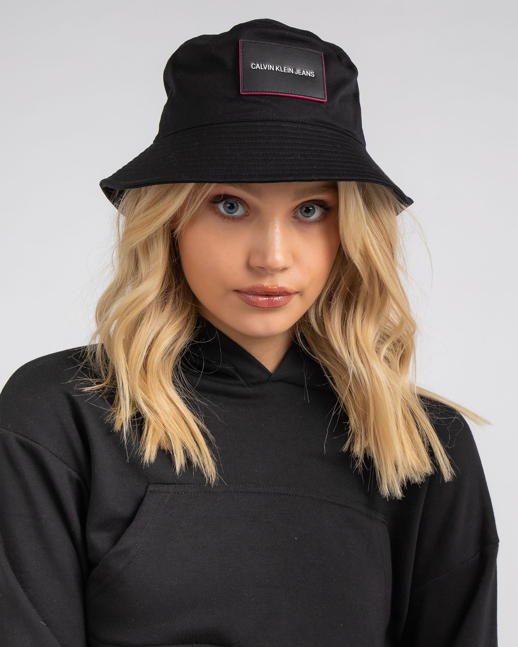Shop Calvin Klein Sport Essentials Bucket Hat In Black - Fast Shipping ...