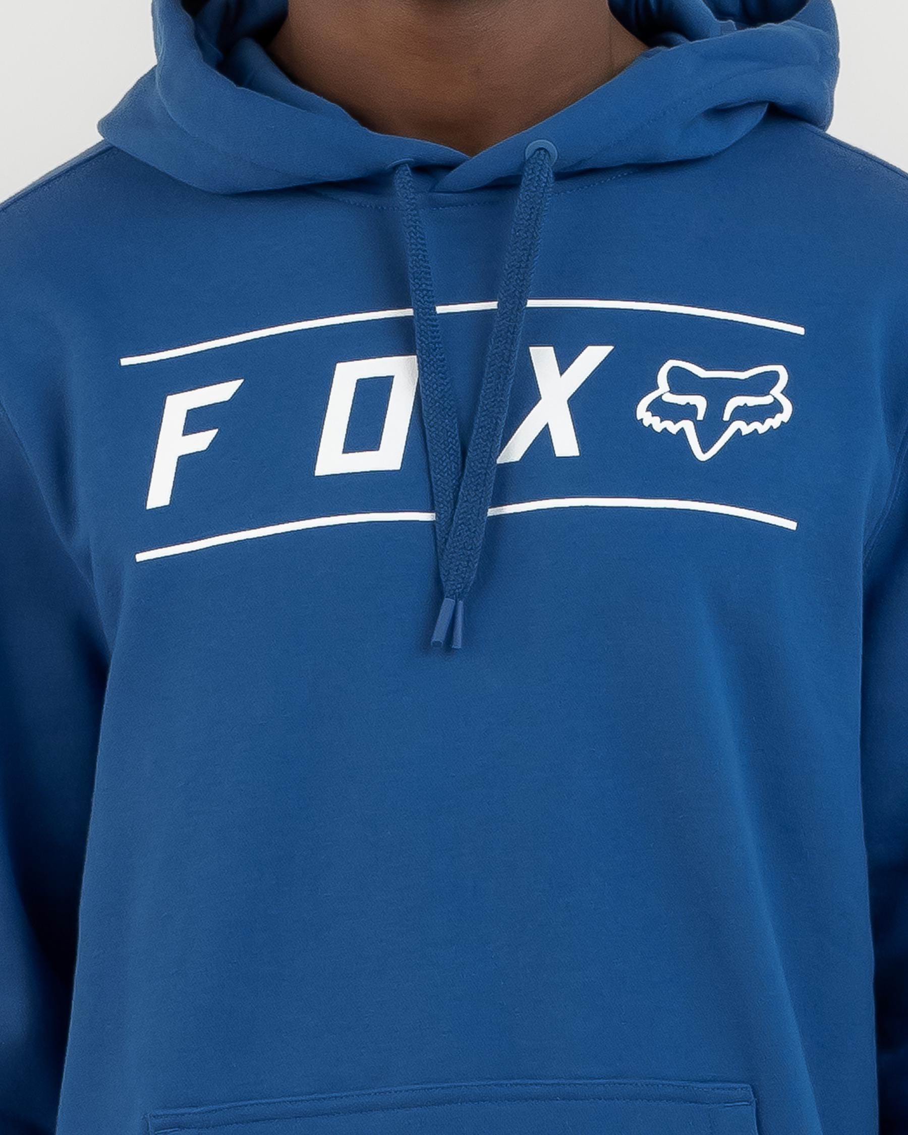 Shop Fox Pinnacle Fleece Hoodie In Royal Blue - Fast Shipping & Easy ...