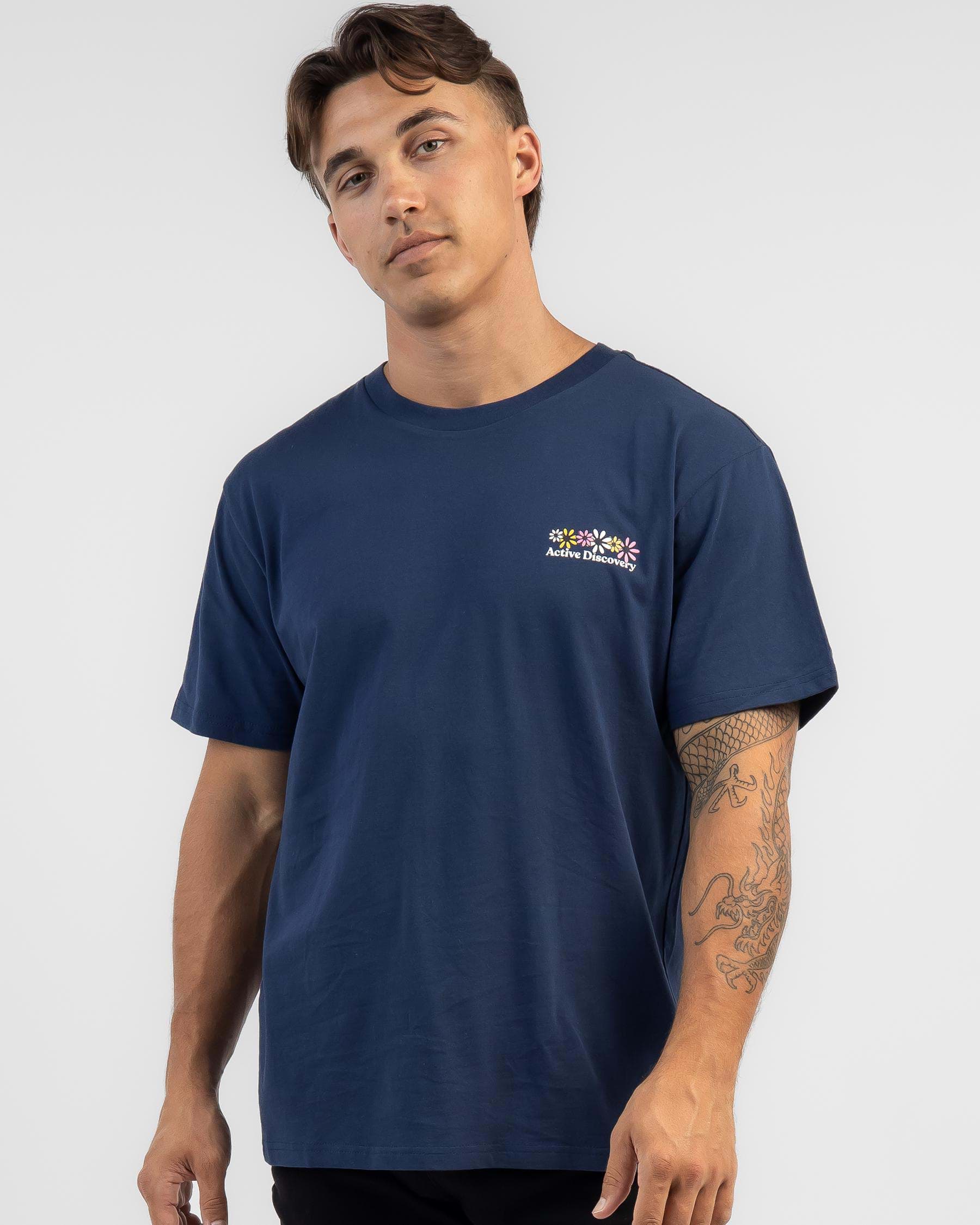 Shop Rivvia Active Discovery T-Shirt In Slate Blue - Fast Shipping ...