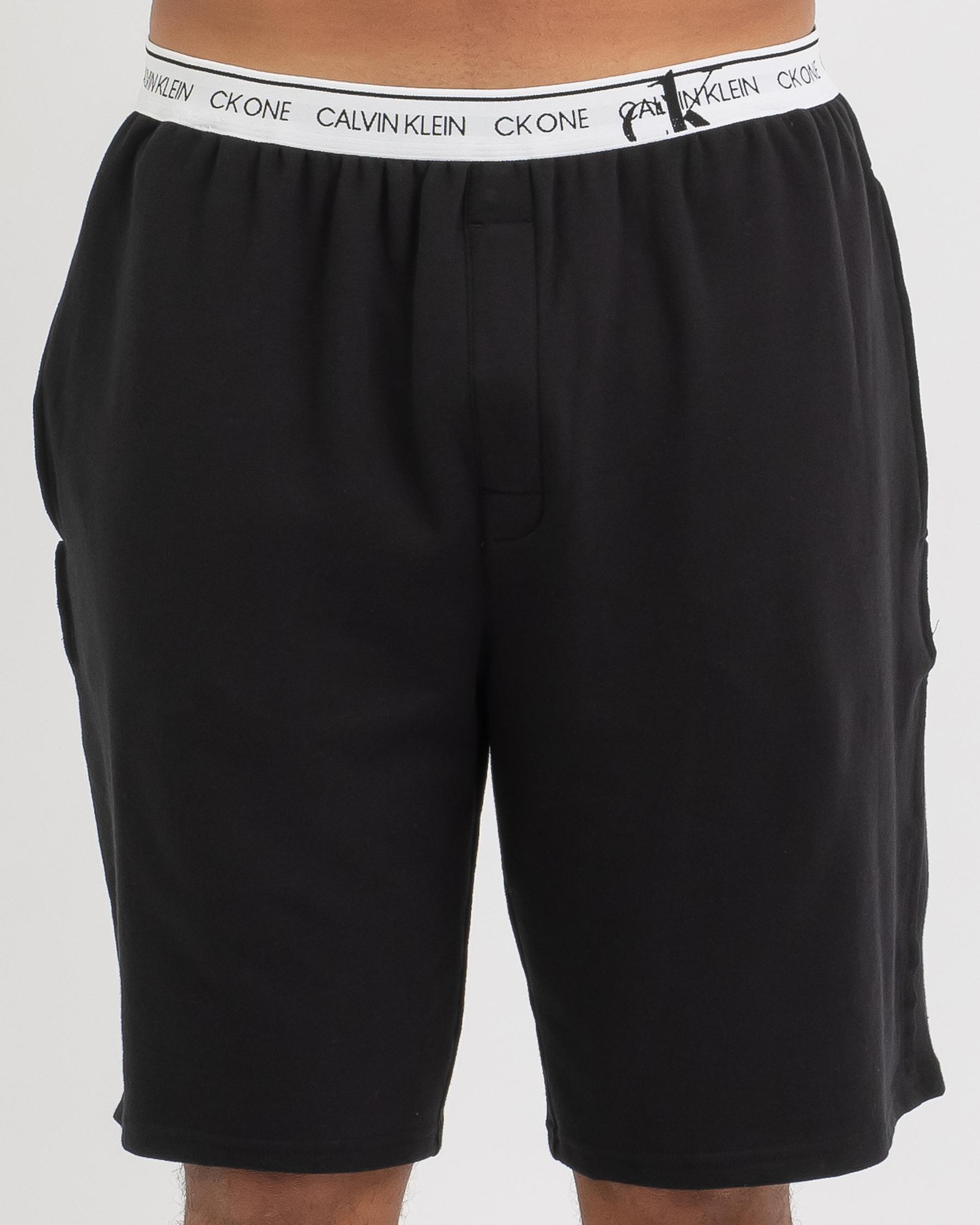 Shop Calvin Klein CK One Faded Glory Sleep Shorts In Faded Black - Fast ...