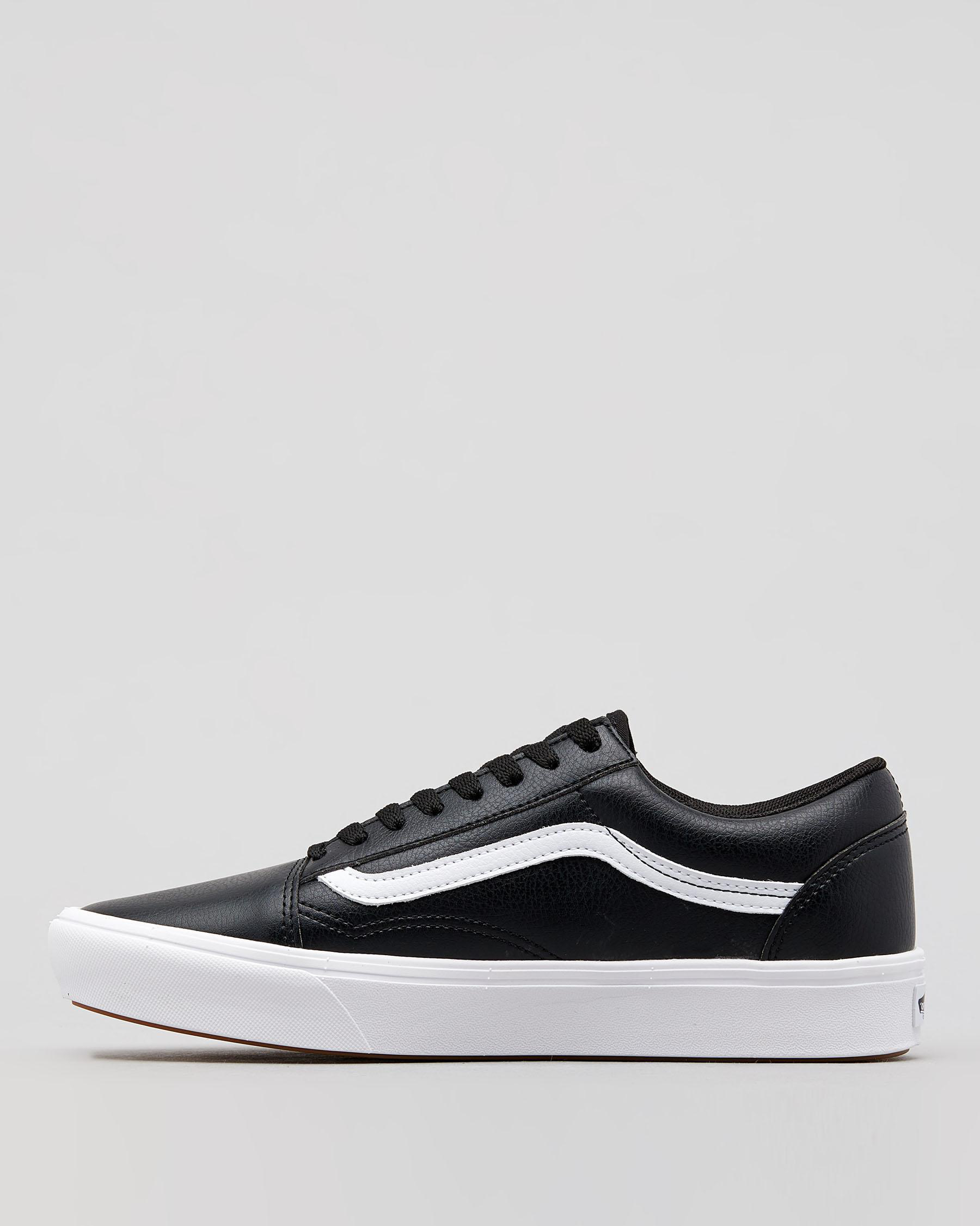 Shop Vans Boys' Comfycush Old Skool Shoes In Black/white - Fast ...