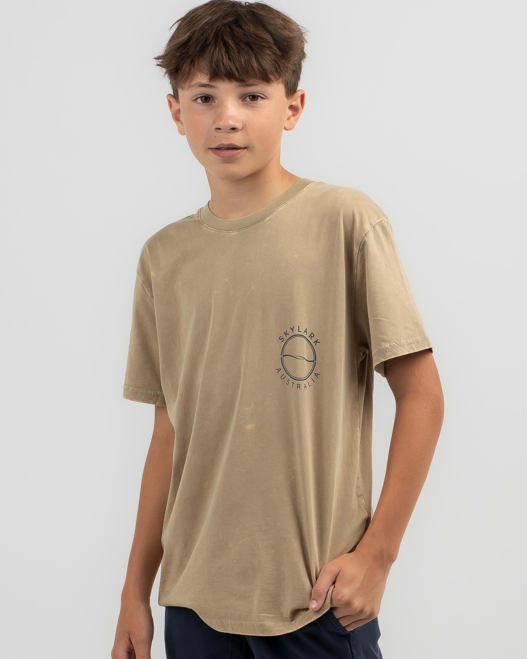 Skylark Boys' Outbound T-Shirt In Sand Acid - Fast Shipping & Easy ...