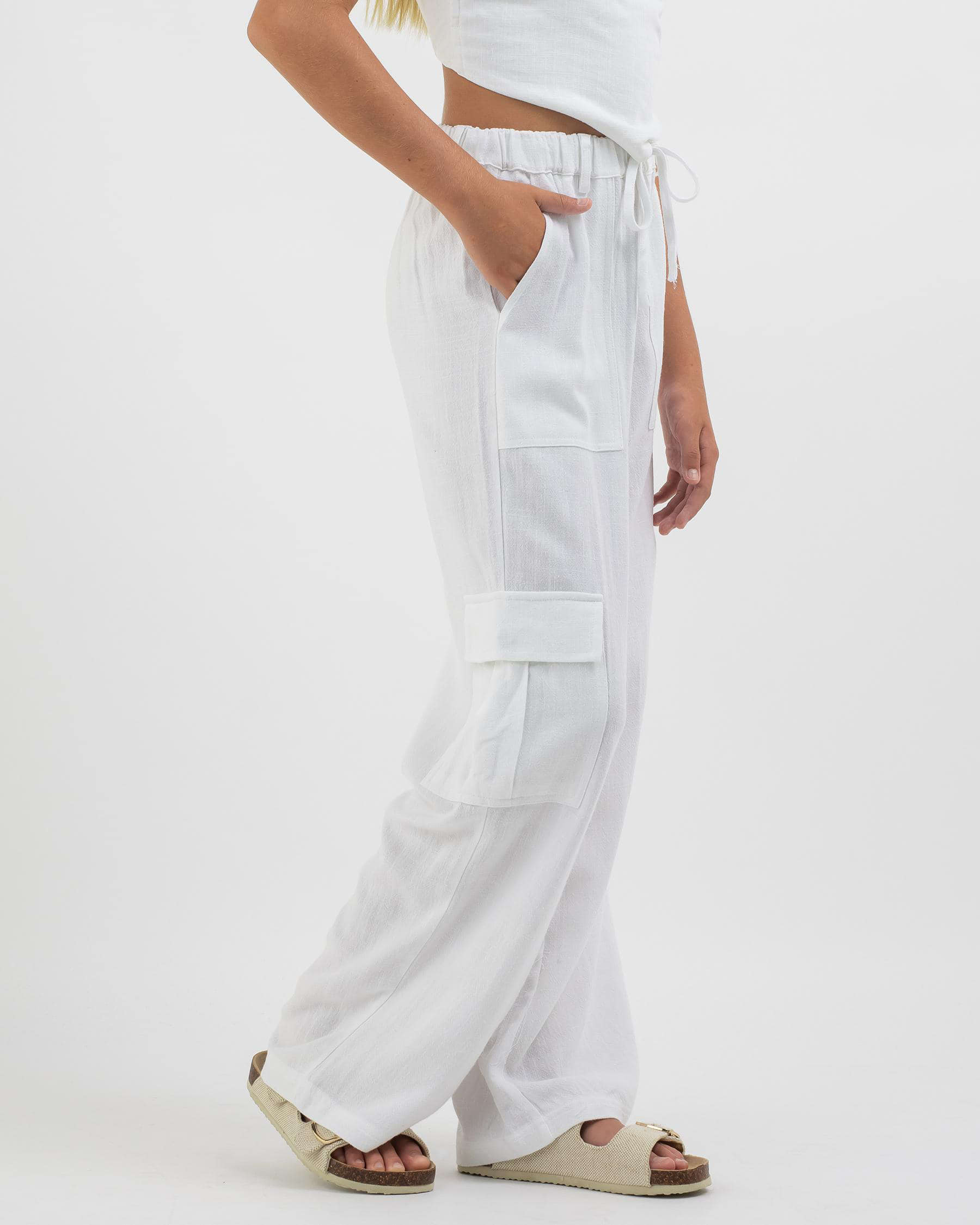 Shop Ava And Ever Girls' Kaia Dallis Beach Pants In White - Fast ...