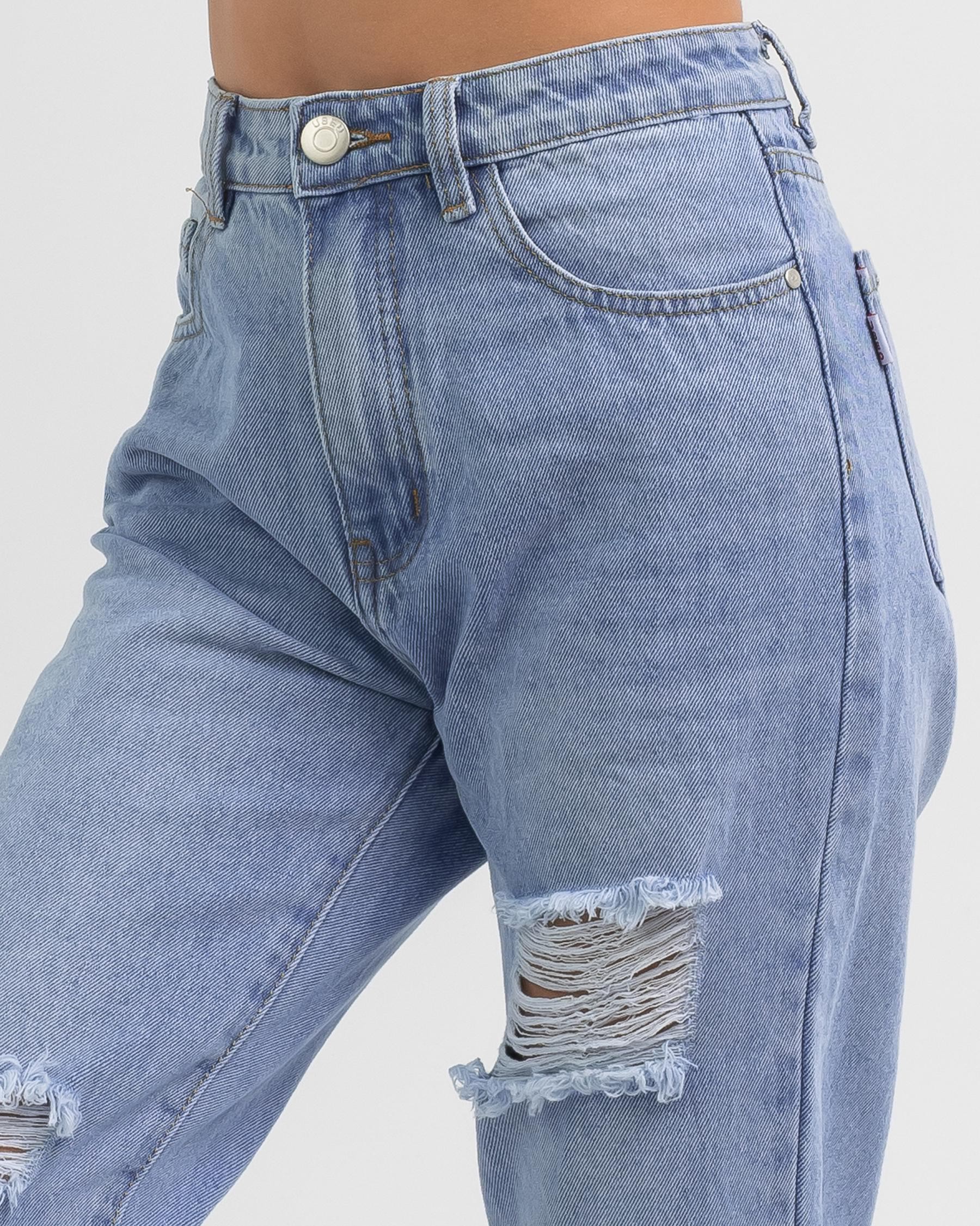 Shop Used Girls' Hanna Jeans In Mid Blue - Fast Shipping & Easy Returns ...