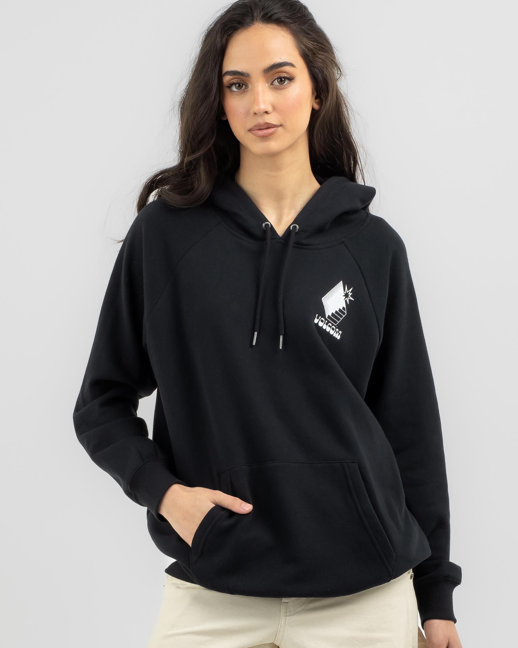 Shop Volcom Truly Stoked Hoodie In Black - Fast Shipping & Easy Returns ...