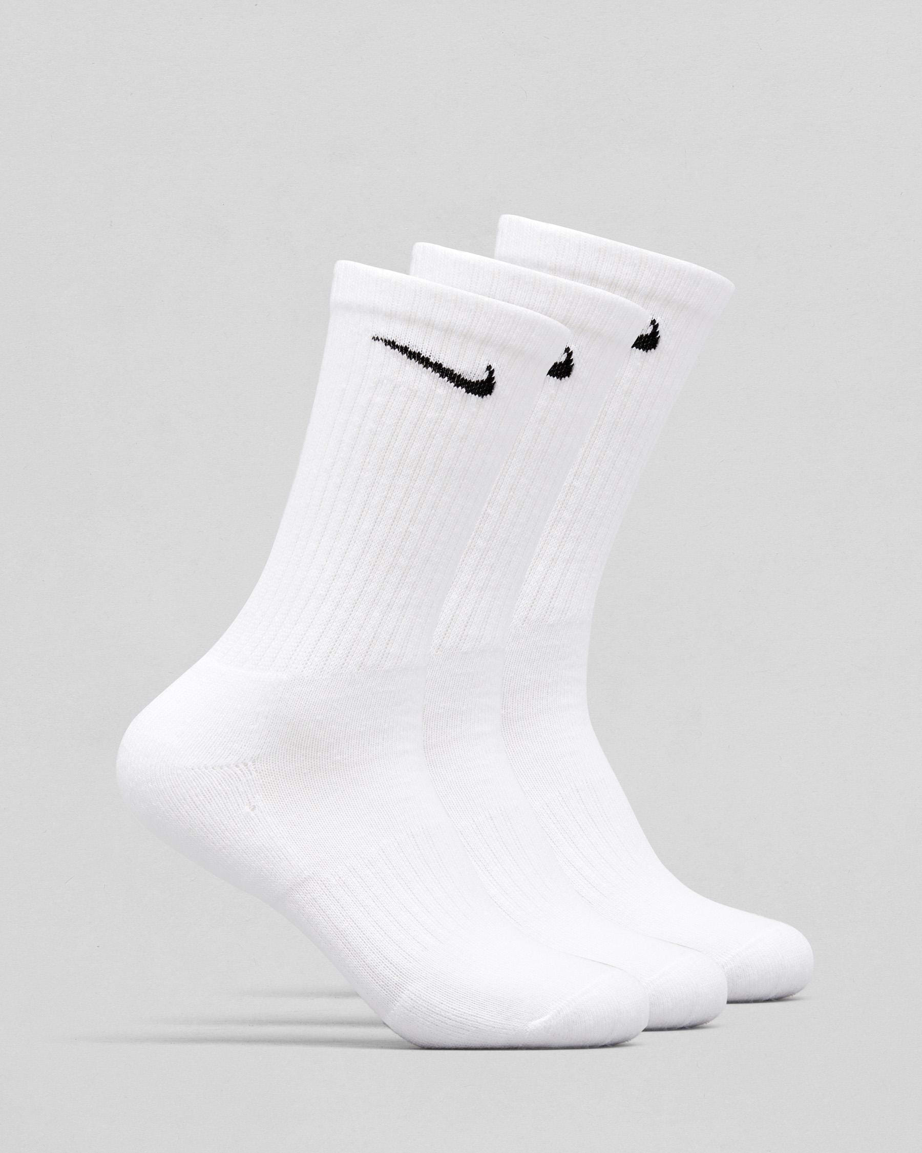 Shop Nike Womens Everyday Cushion Crew Sock Pack In White - Fast ...