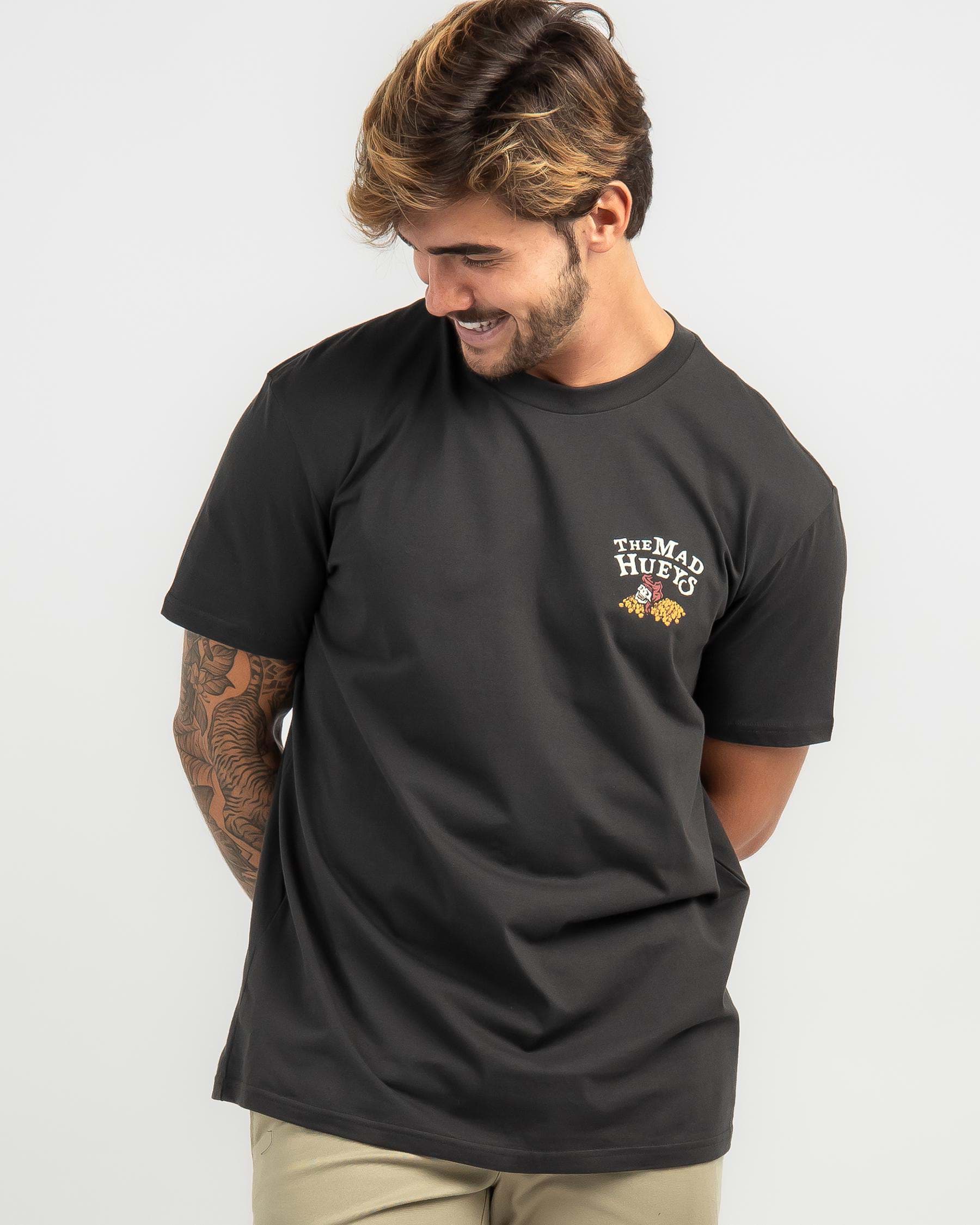 Shop The Mad Hueys Pieces Of Eight T-Shirt In Vintage Black - Fast ...