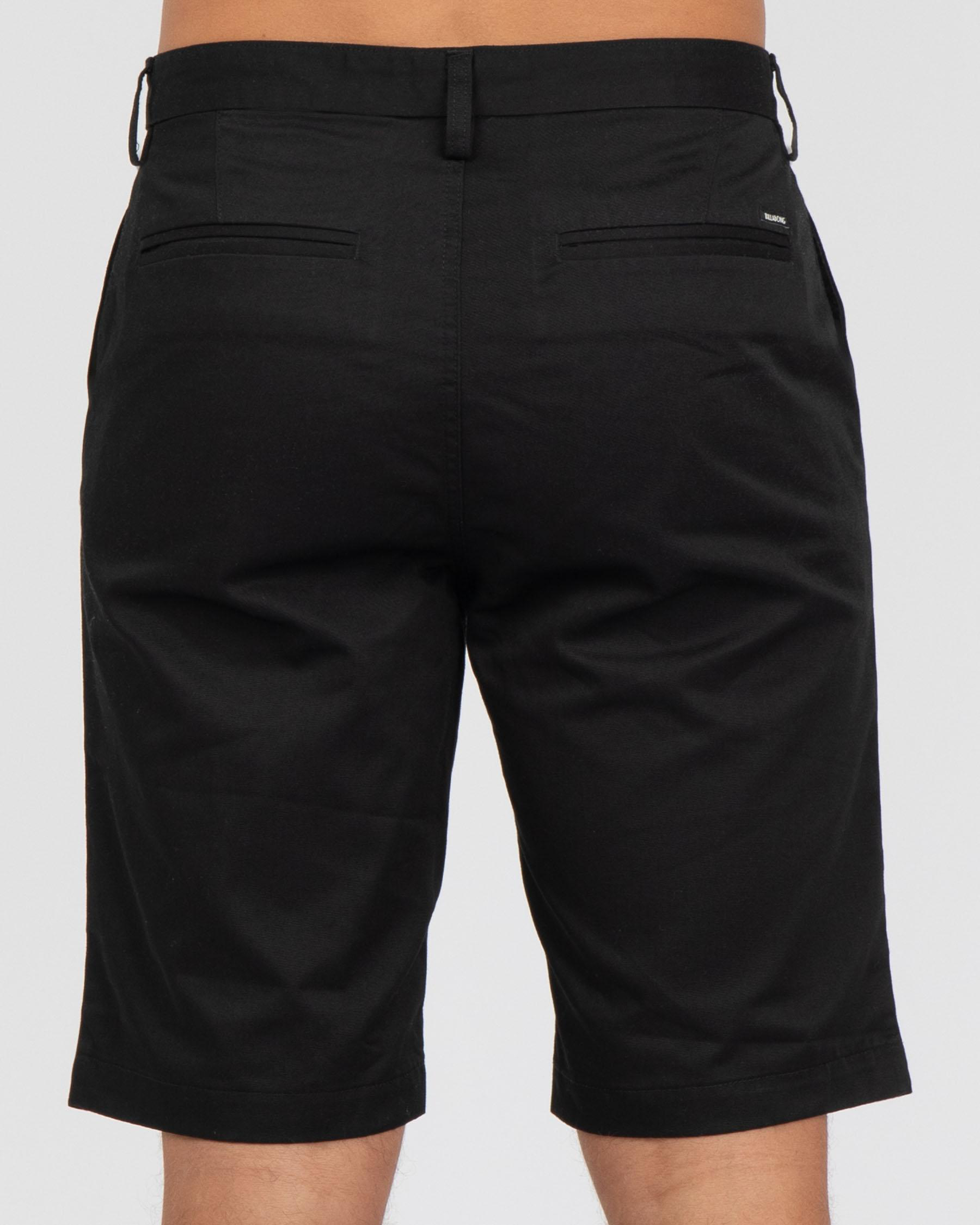 Shop Billabong Amz-Chino Walk Shorts In Black - Fast Shipping & Easy ...