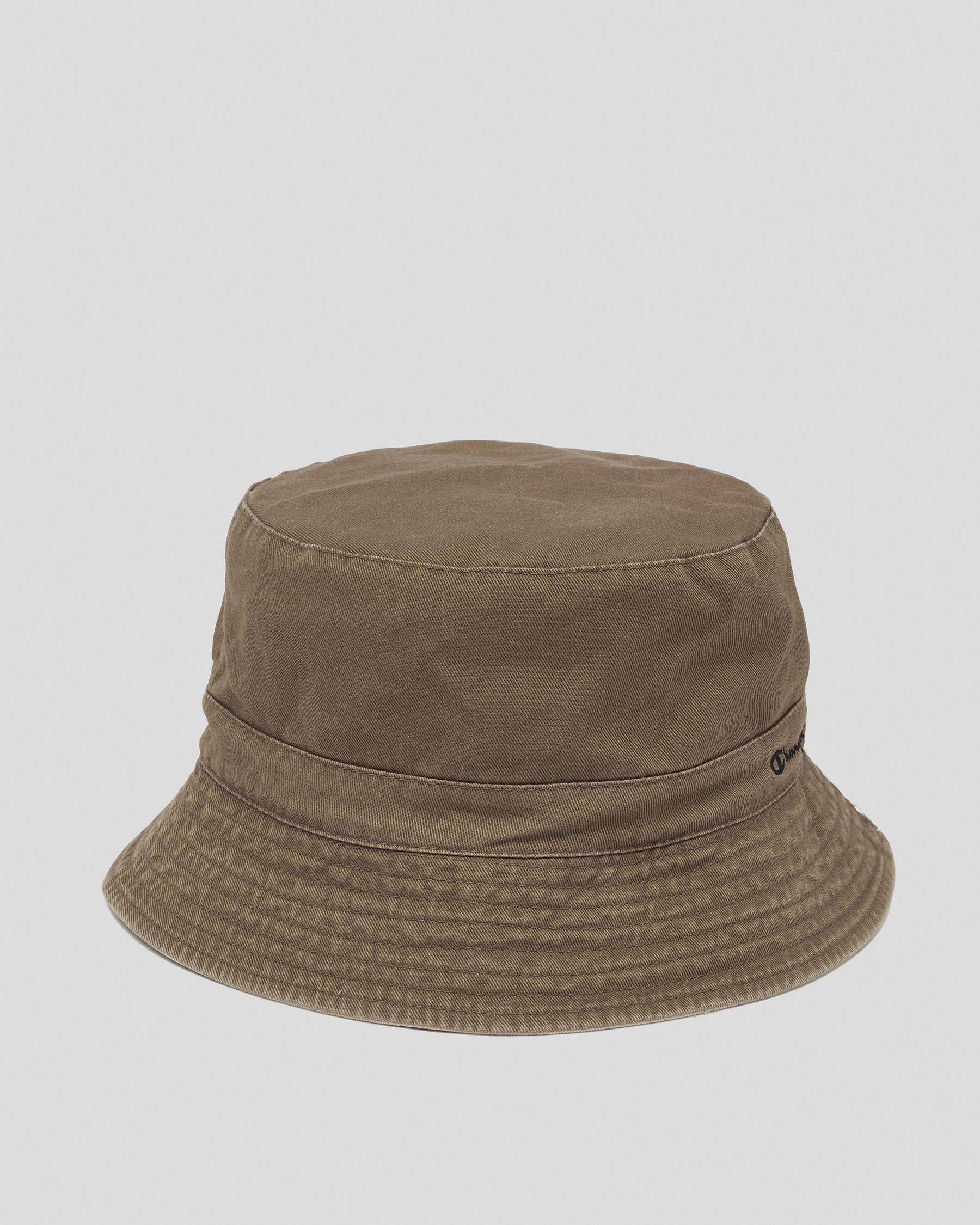 Shop Champion Reversible Bucket Hat In Midway Brown/pebblestone - Fast ...