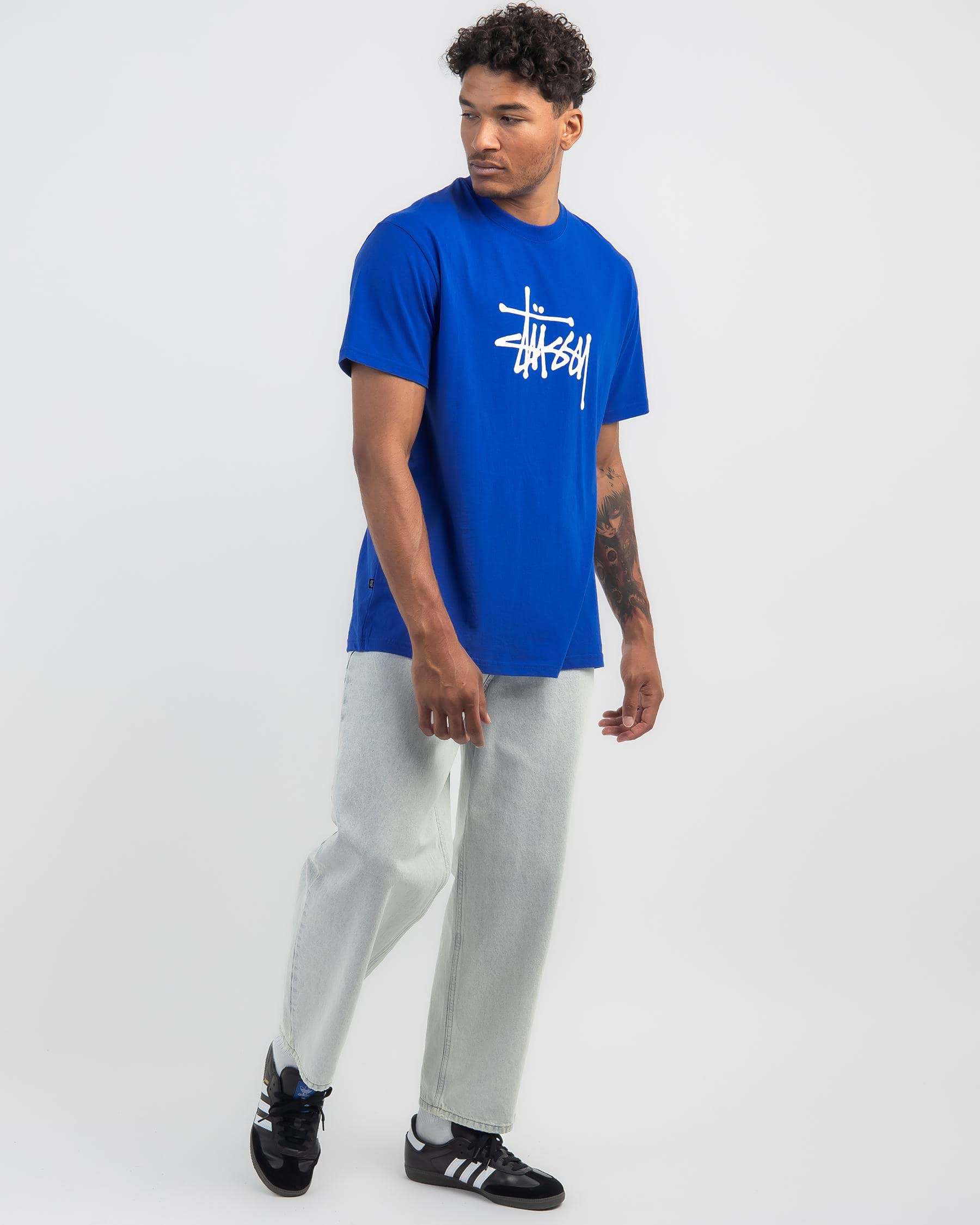 Shop Stussy Solid Graffiti T-Shirt In Ultramarine - Fast Shipping ...