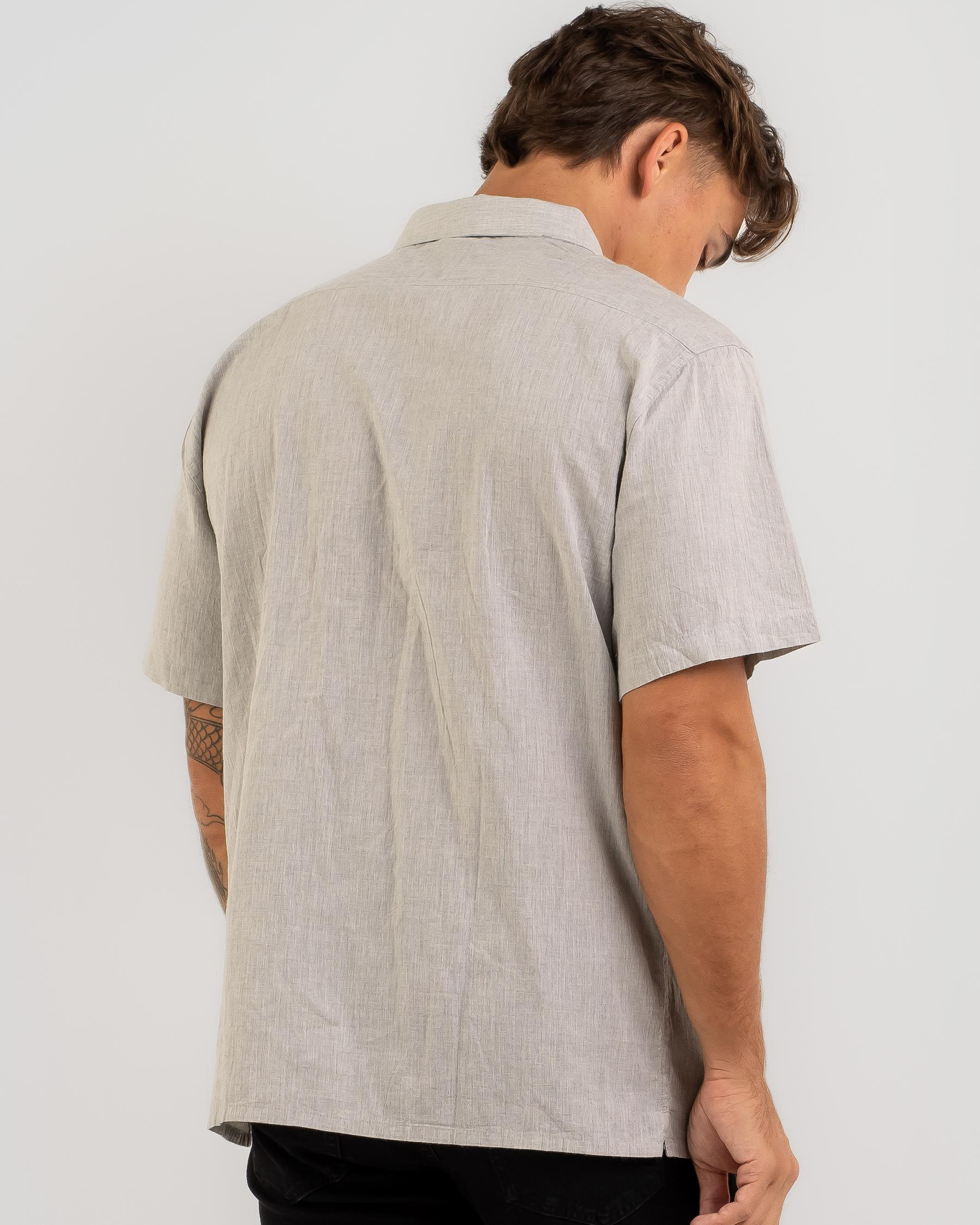 Shop Billabong All Day Short Sleeve Shirt In Light Grey Heather - Fast ...