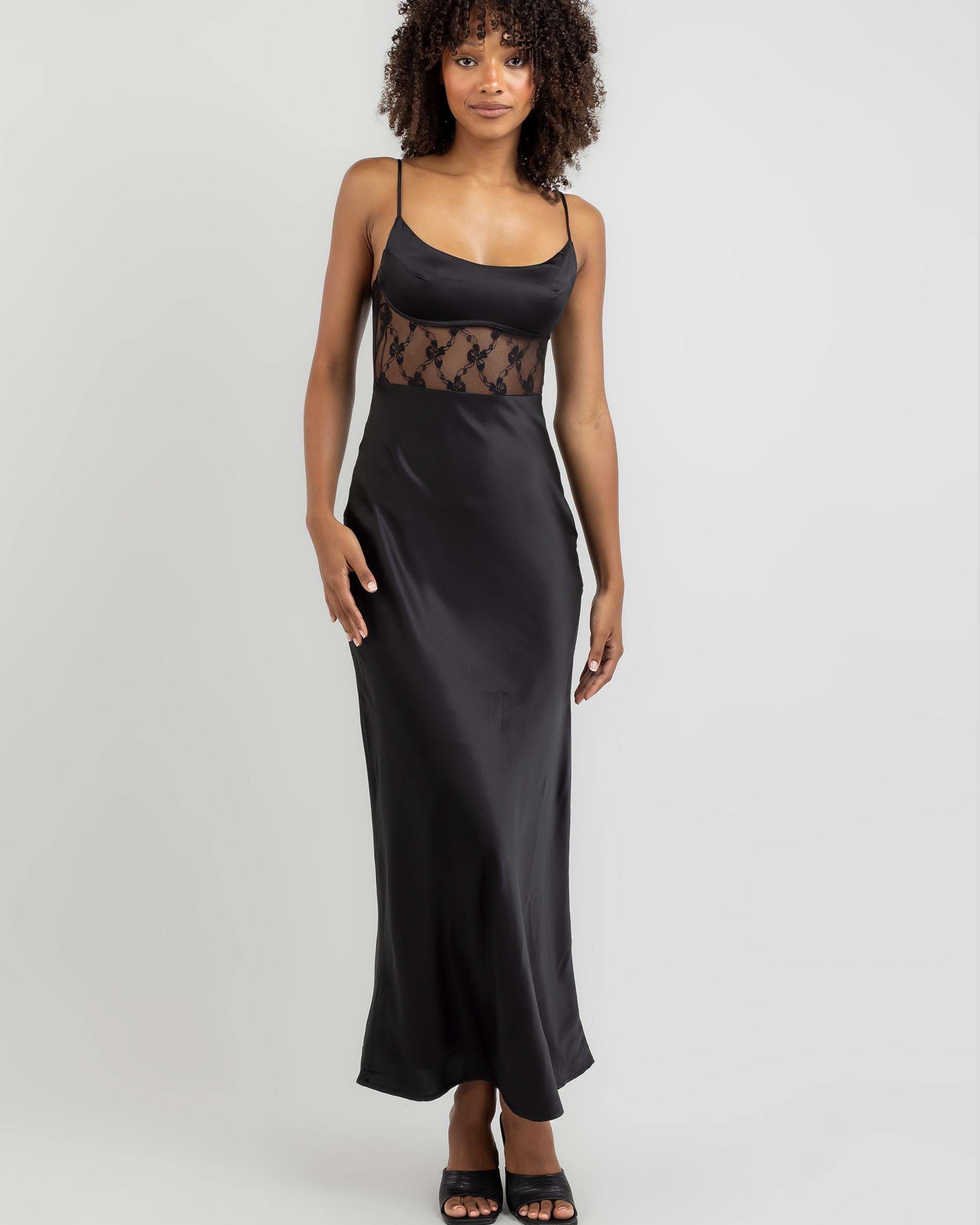 Shop Luvalot Mylah Maxi Dress In Black - Fast Shipping & Easy Returns ...