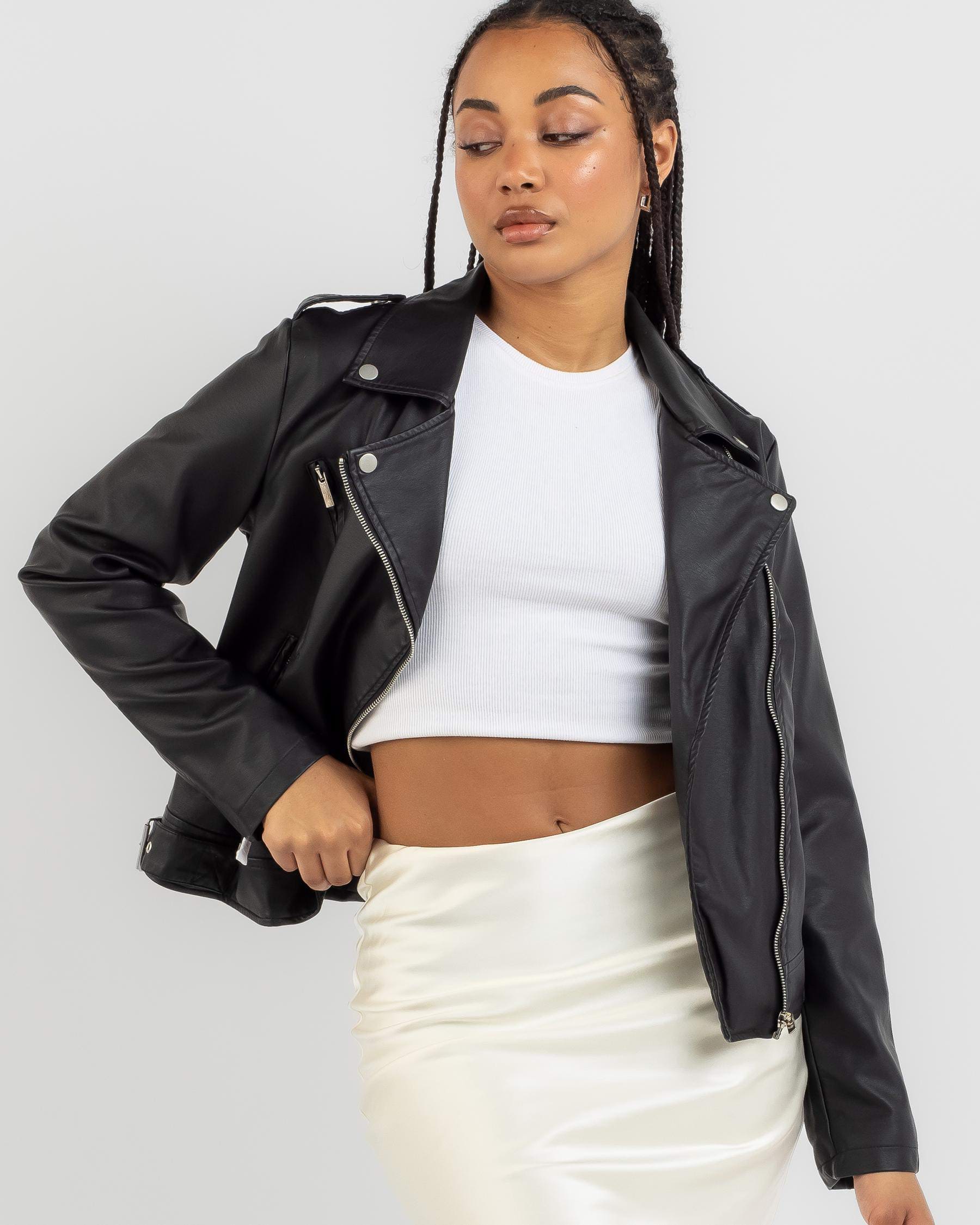 Shop Ava And Ever Kenickie Jacket In Black - Fast Shipping & Easy ...