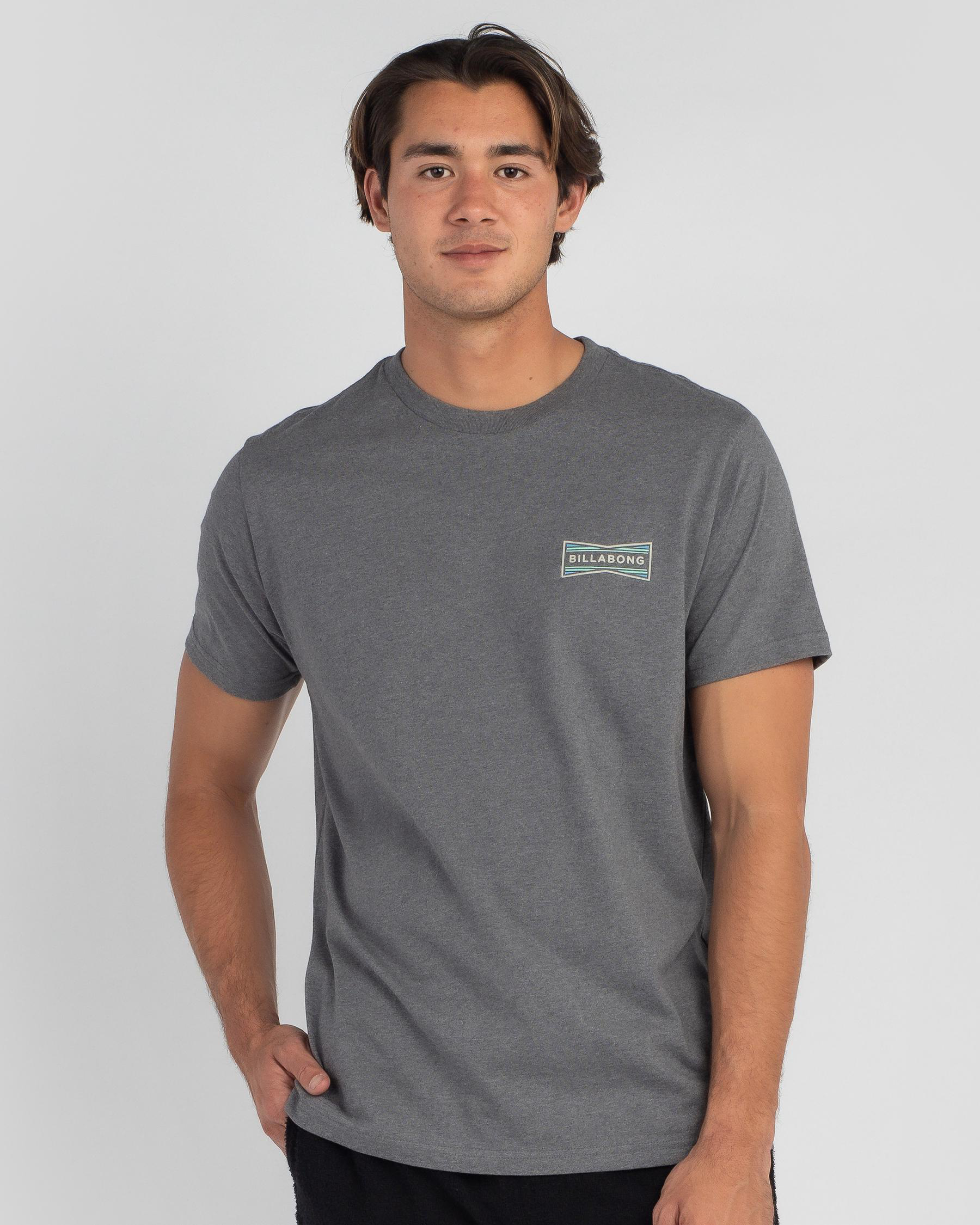 Billabong Pacifico T-Shirt In Dark Grey Heather - Fast Shipping & Easy ...