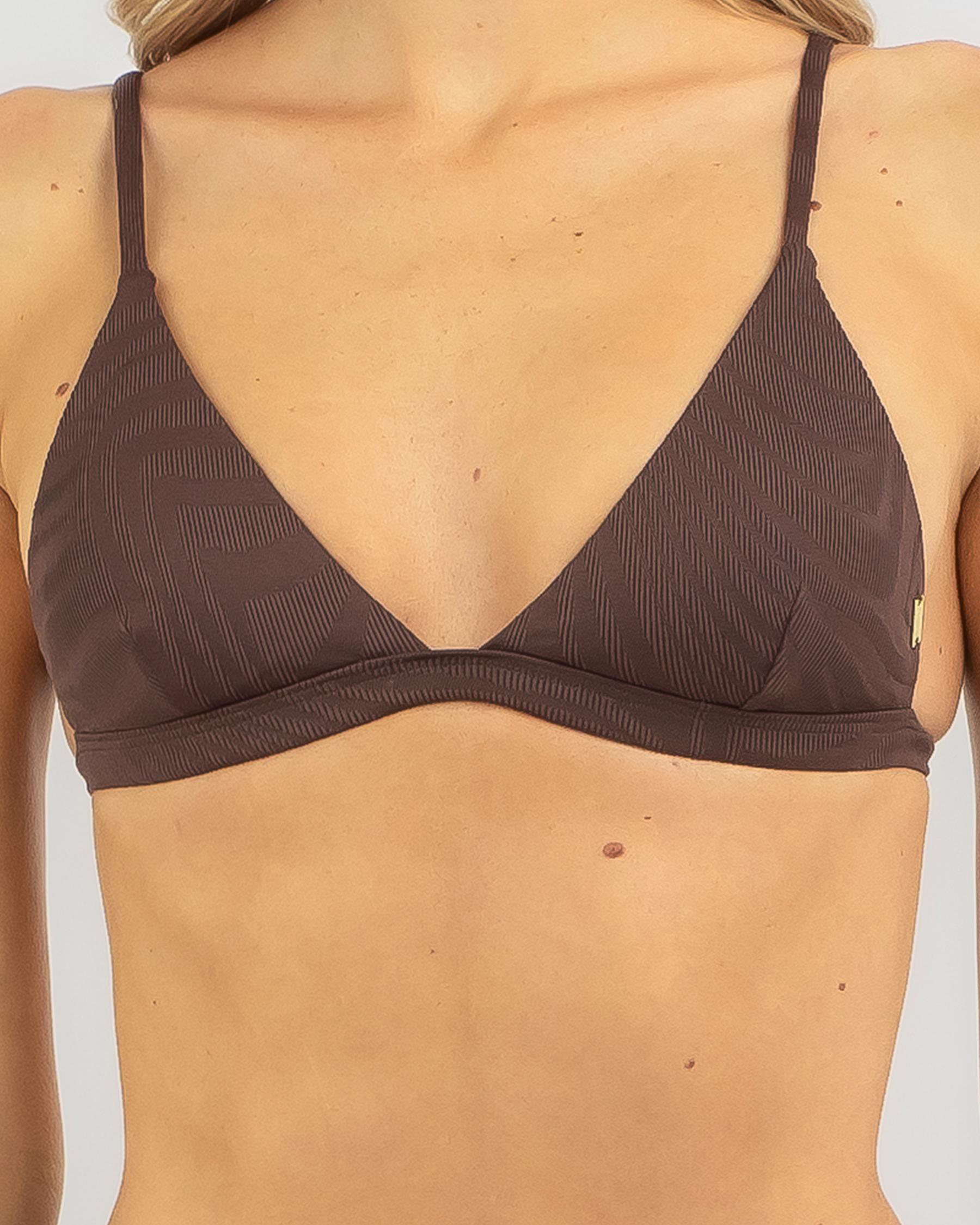 Topanga Claire Fixed Triangle Bikini Top In Dark Choc - FREE* Shipping &  Easy Returns - City Beach United States