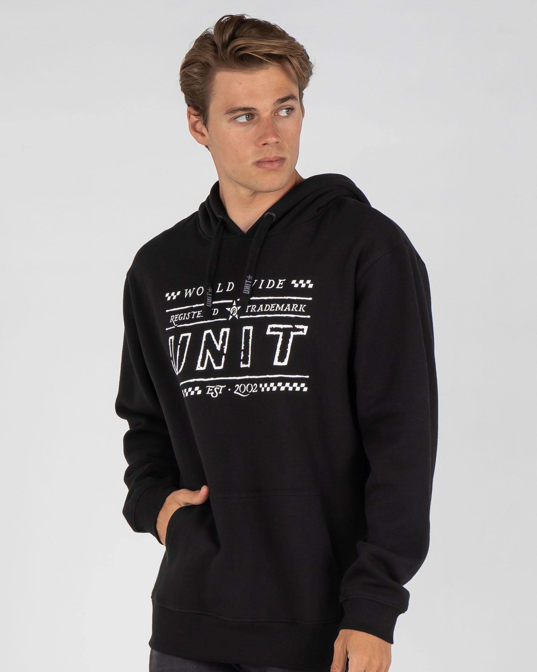 Unit Riot Hoodie In Black - Fast Shipping & Easy Returns - City Beach ...