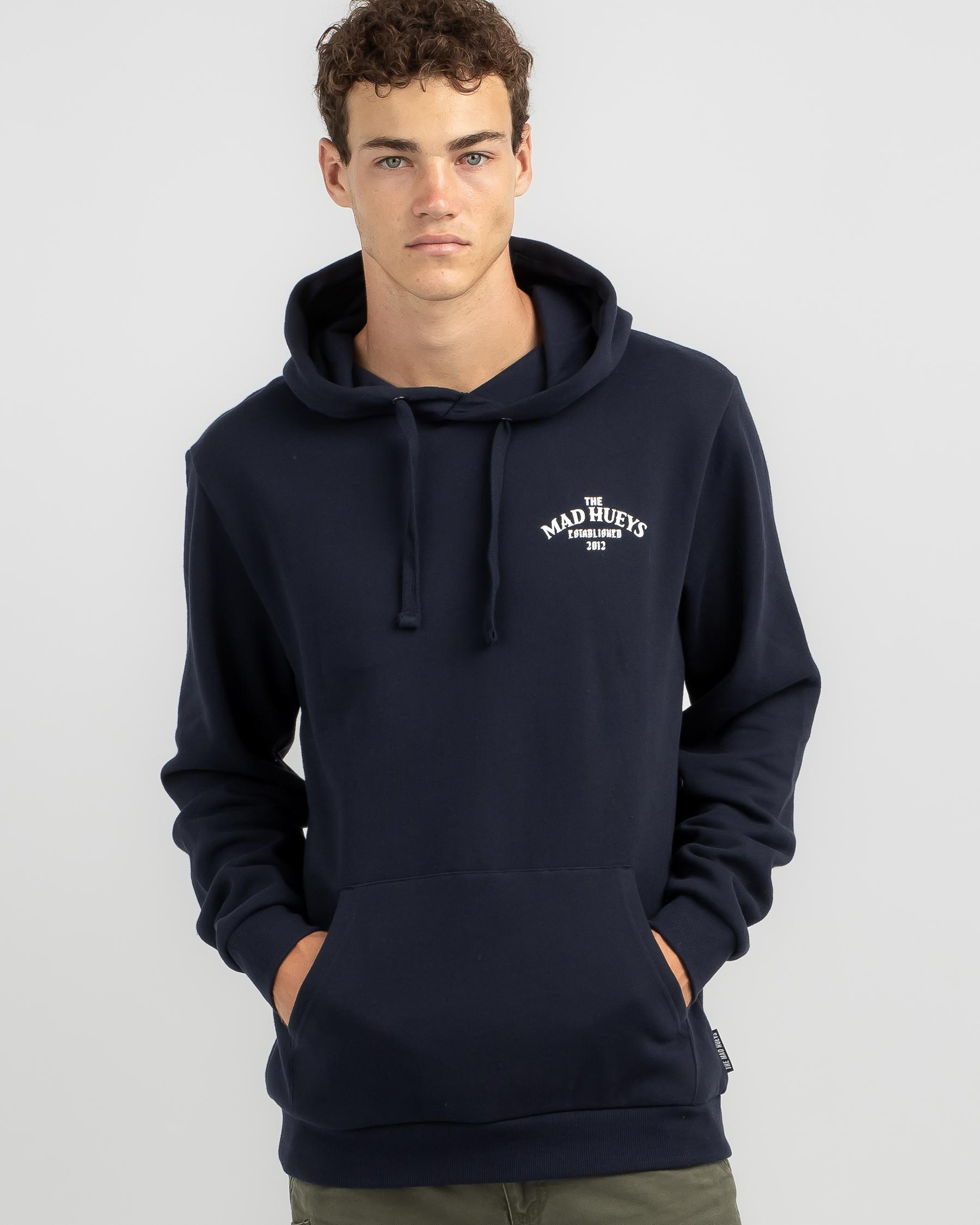 Shop The Mad Hueys Anchor Wheel Hoodie In Navy - Fast Shipping & Easy ...