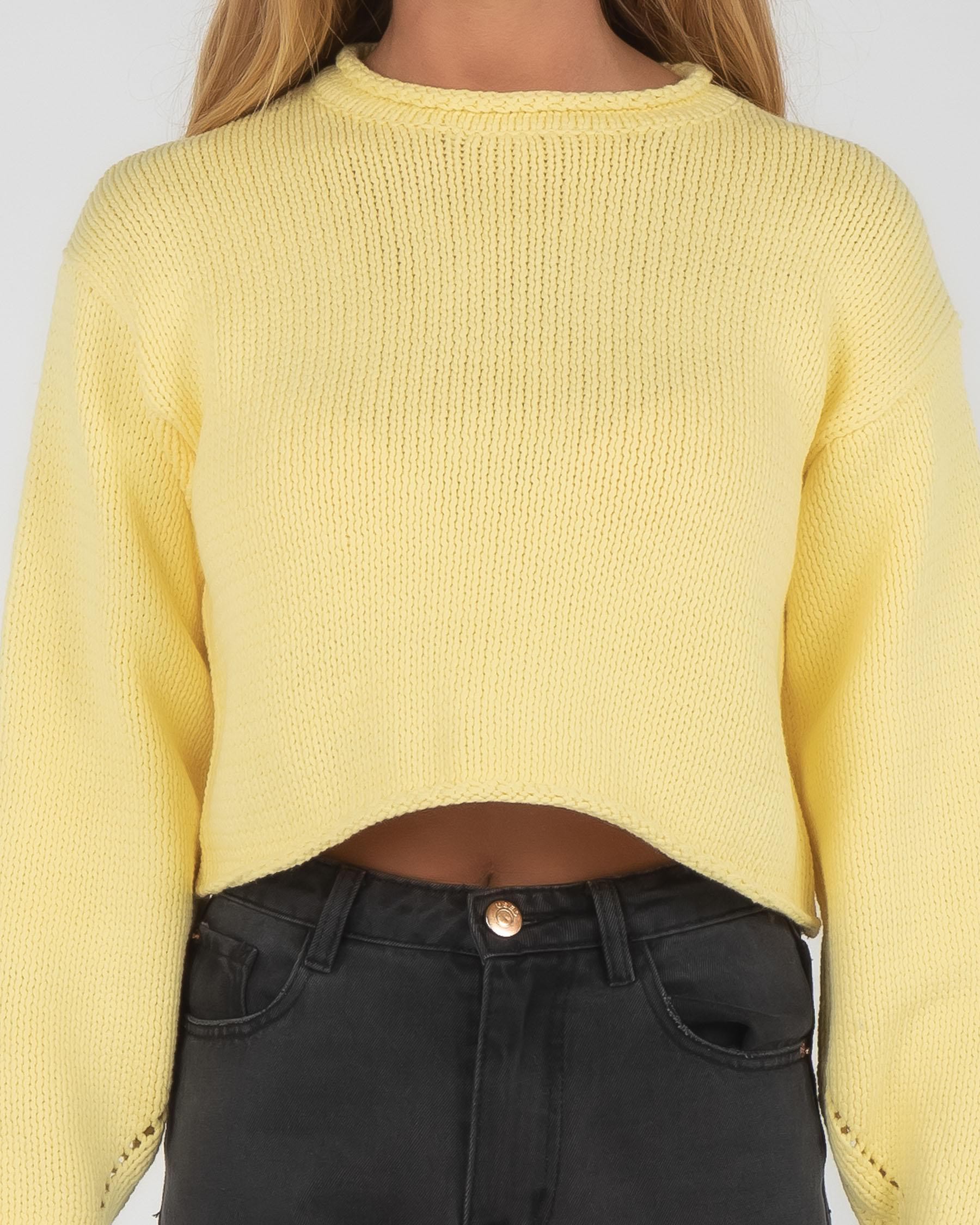 Shop Ava And Ever Prescott Knit In Butter Yellow - Fast Shipping & Easy ...