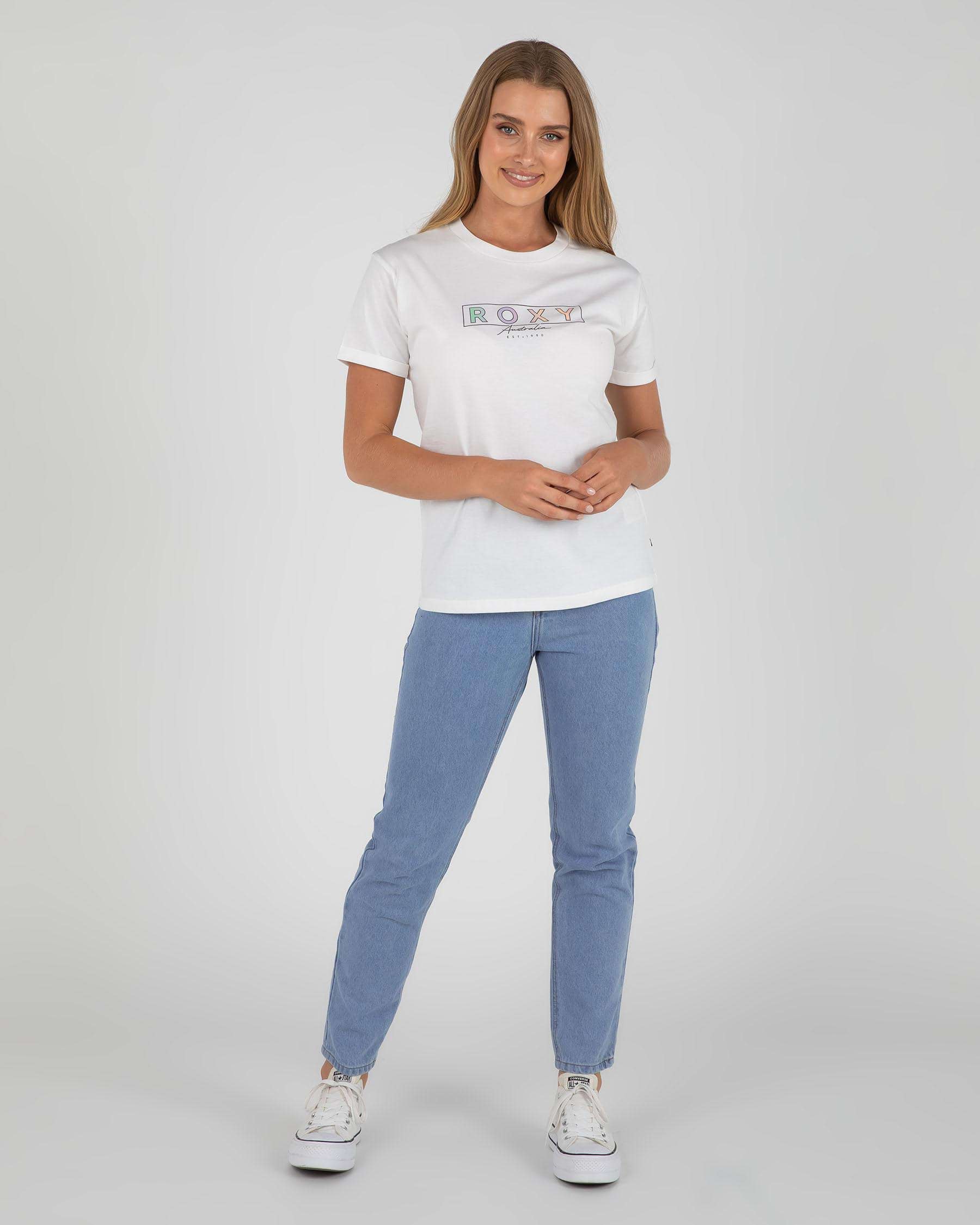 Roxy Destination T-Shirt In Bright White - Fast Shipping & Easy Returns ...