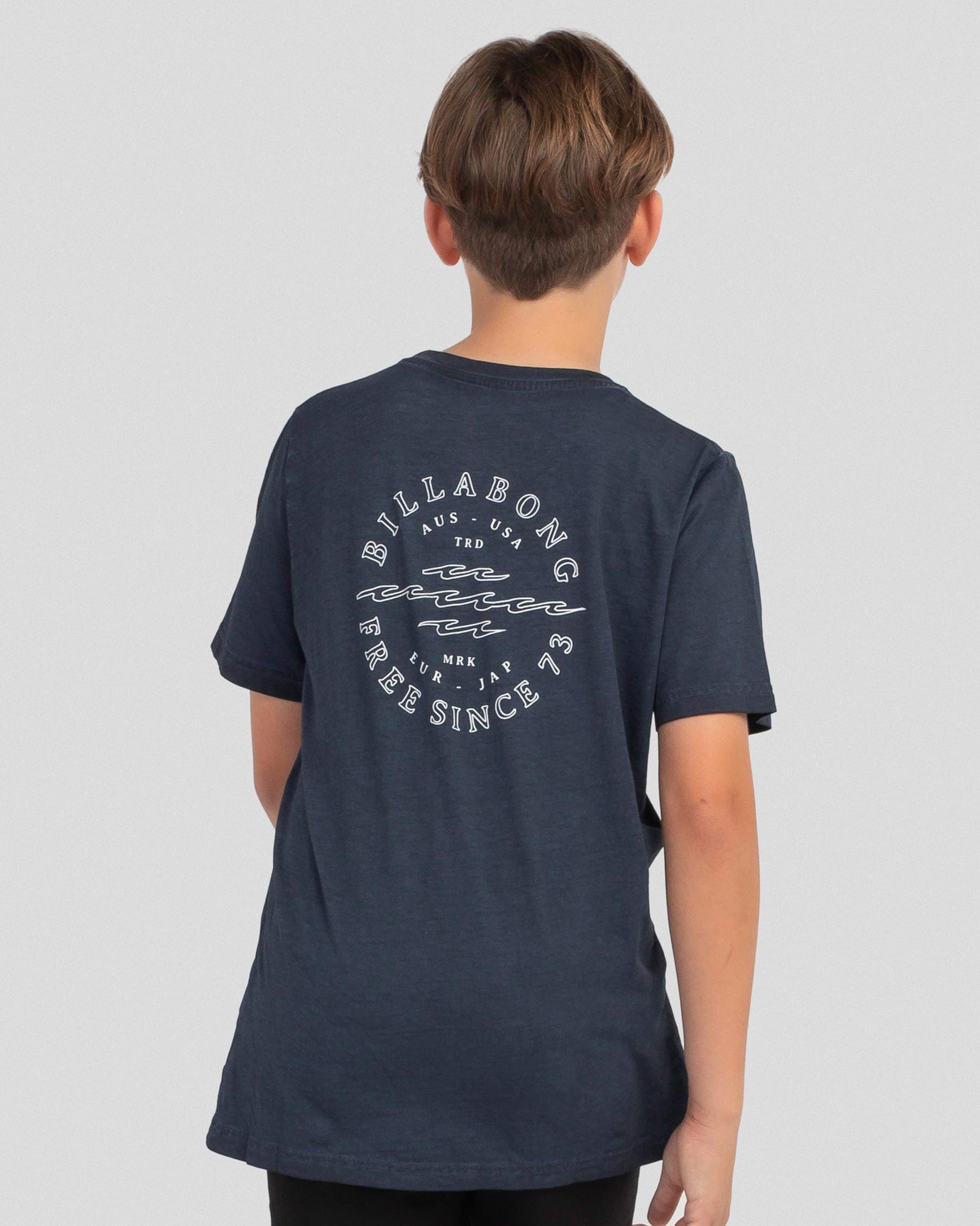 Shop Billabong Boys' Big Donny T-shirt In Navy - Fast Shipping & Easy 