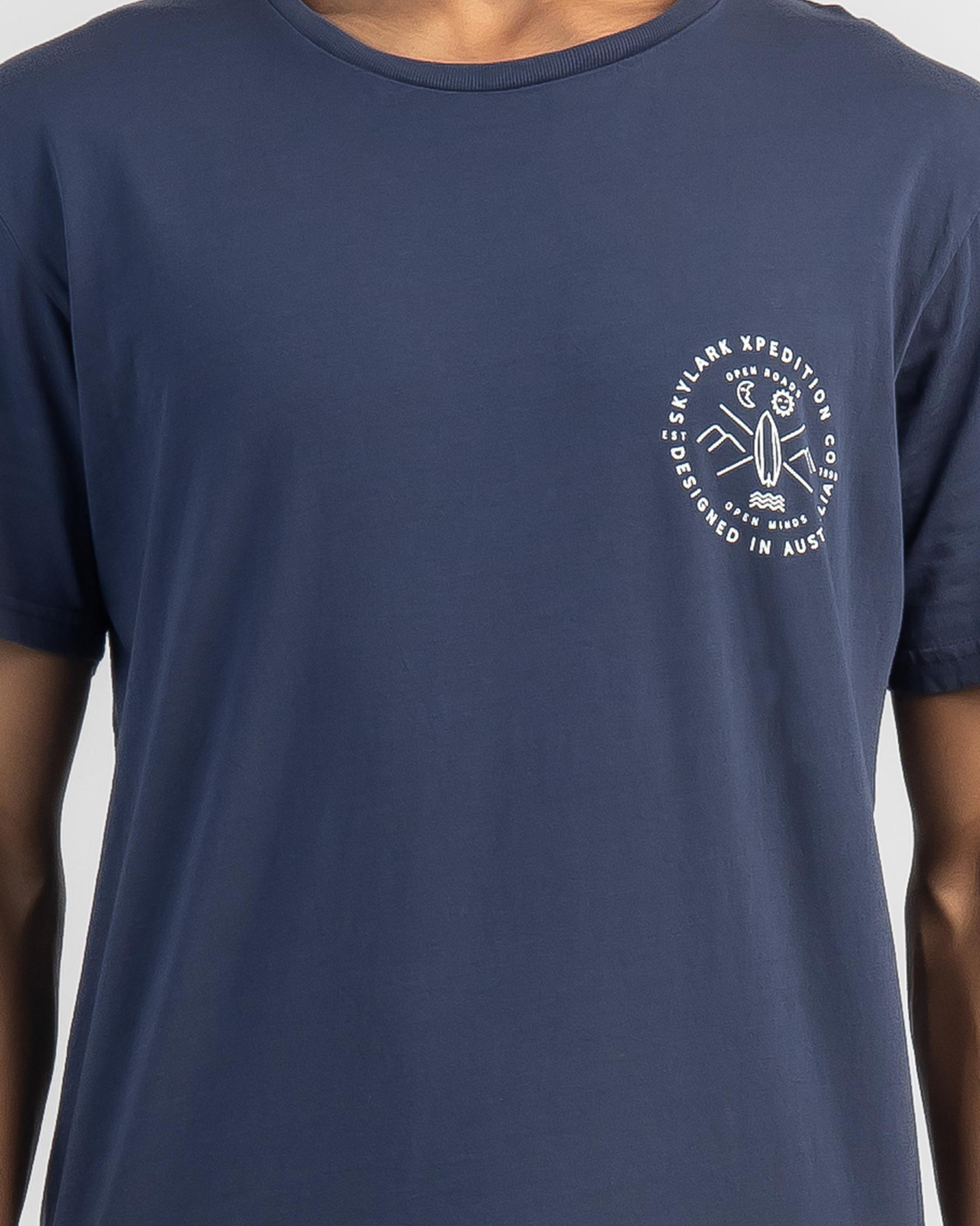 Shop Skylark Explore T Shirt In Overdye Blue Fast Shipping And Easy