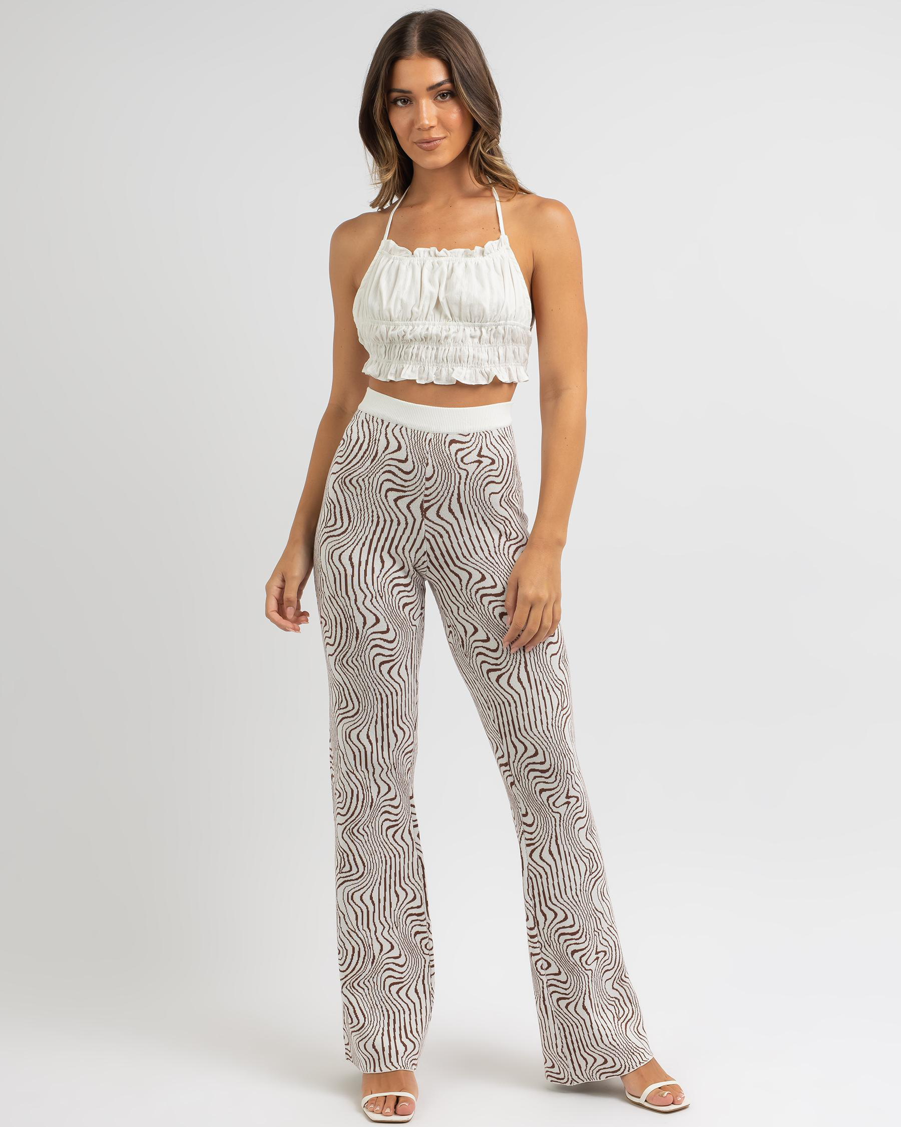 Shop Ava And Ever Orion Lounge Pants In Chocolate Swirl - Fast Shipping ...