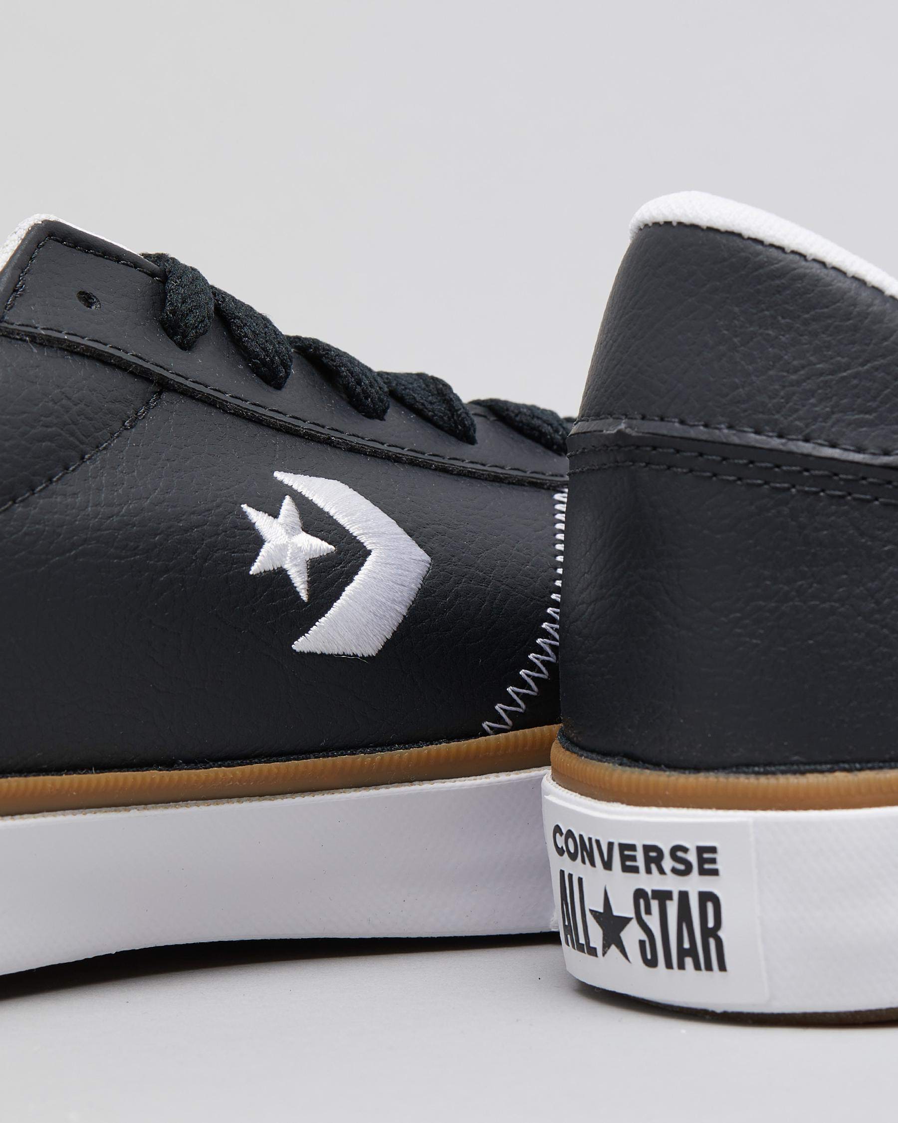 faux leather converse boulevard low top