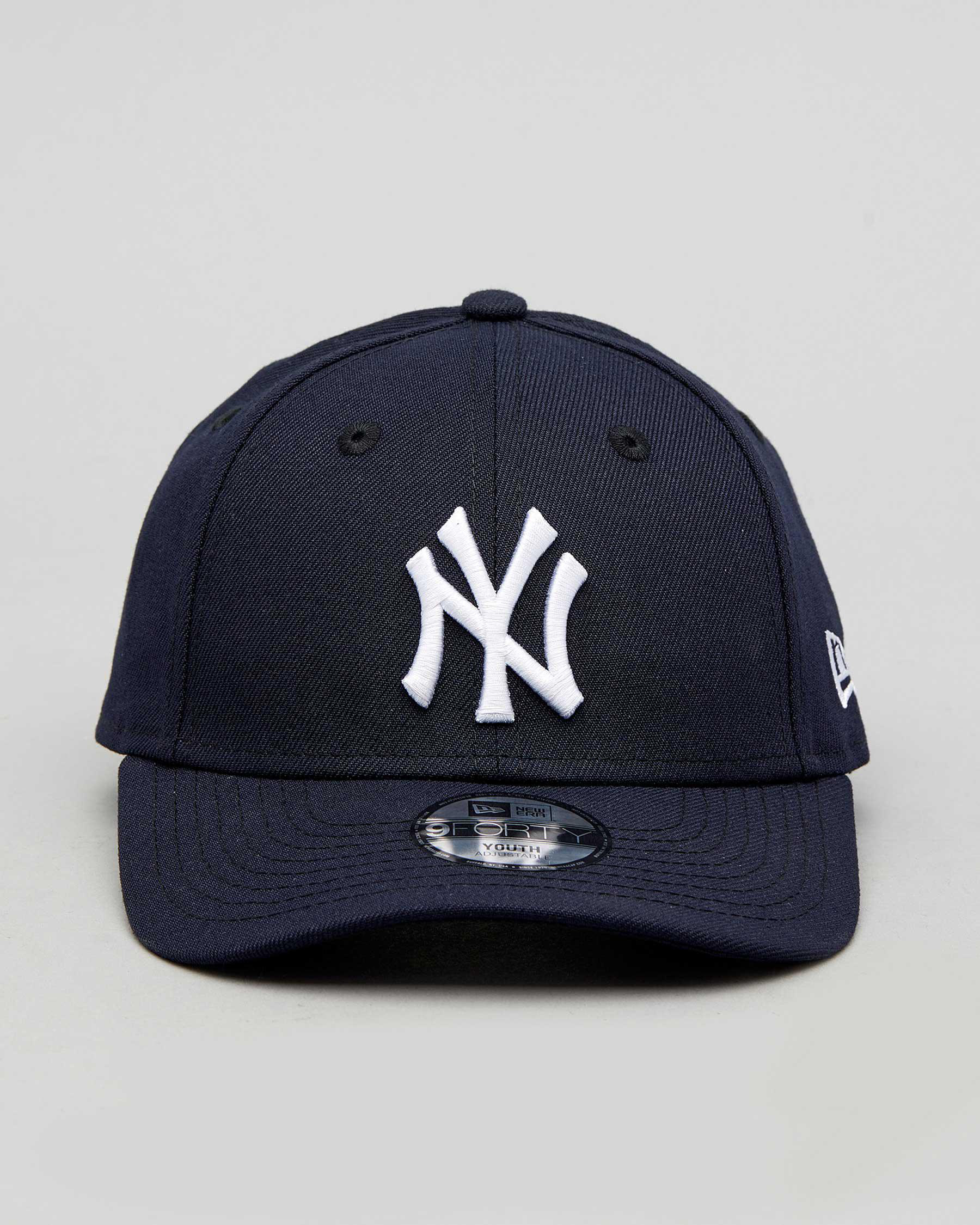 Shop New Era Boys' 9Forty Classic NY Cap In Navy - Fast Shipping & Easy ...